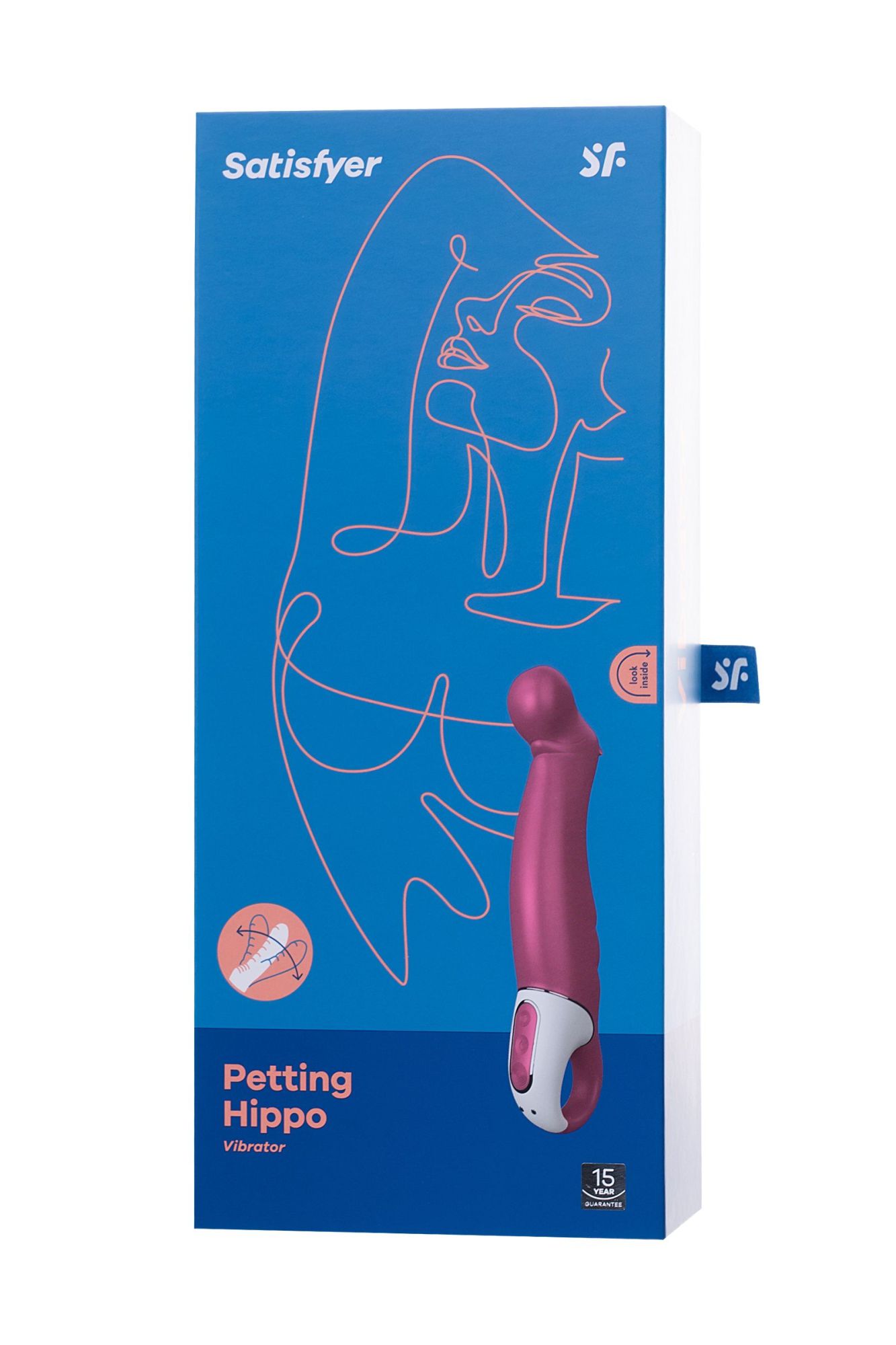 нереалистичный вибратор satisfyer vibes petting hippo, силикон, красный, 22,9 см. в России