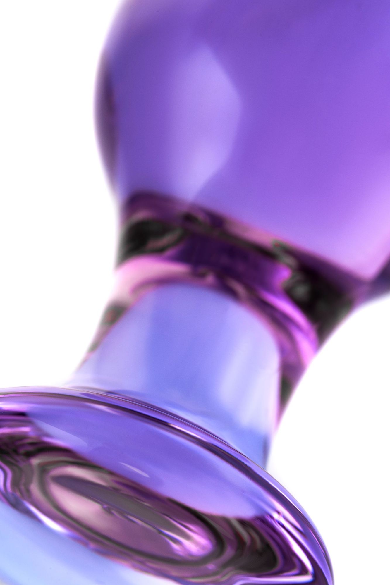 анальная втулка sexus glass, стекло, фиолетовая, 10 см, ø 4 см в России