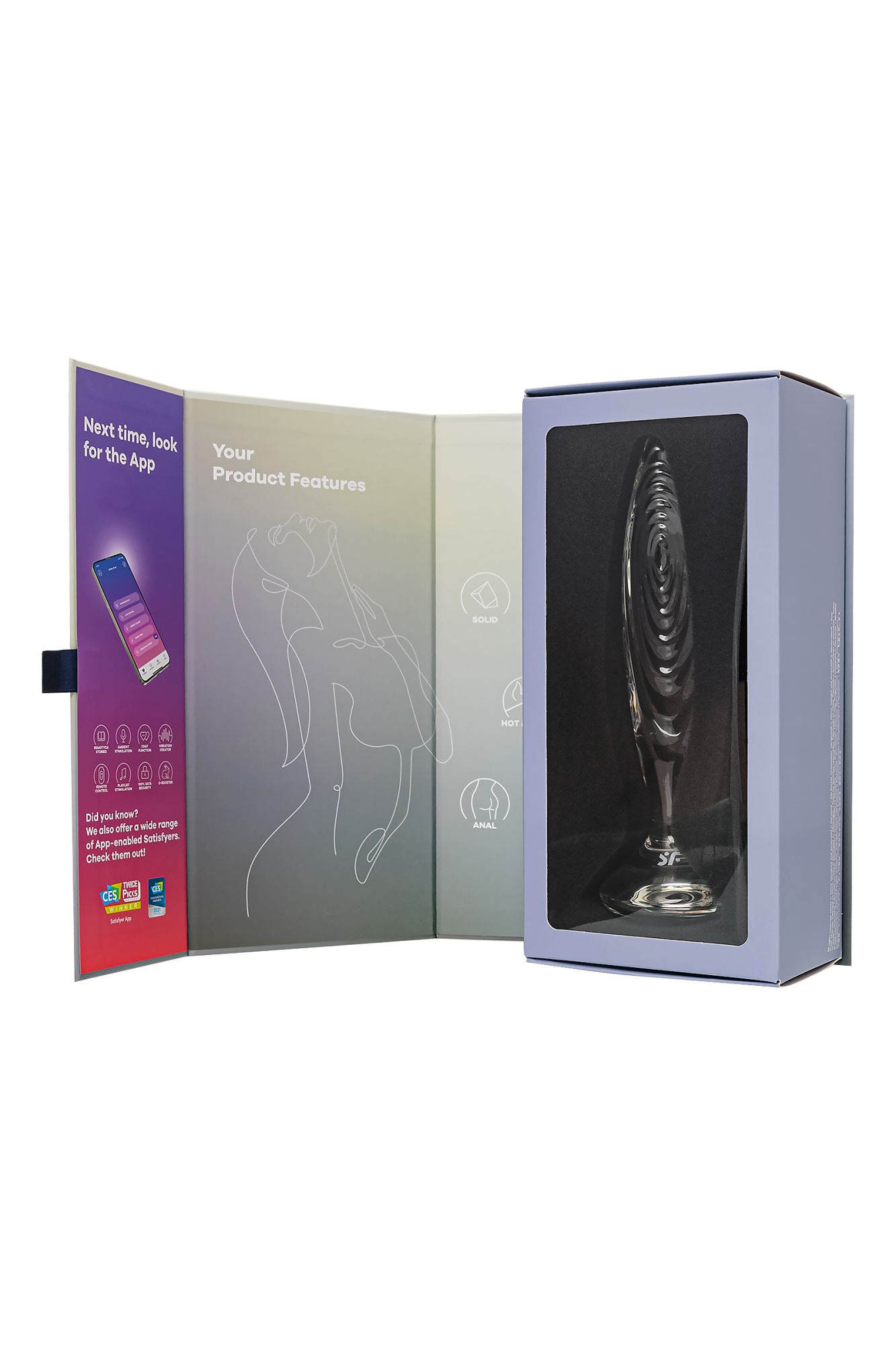 фаллоимитатор satisfyer sparkling, стекло, прозрачный, 21 см в России
