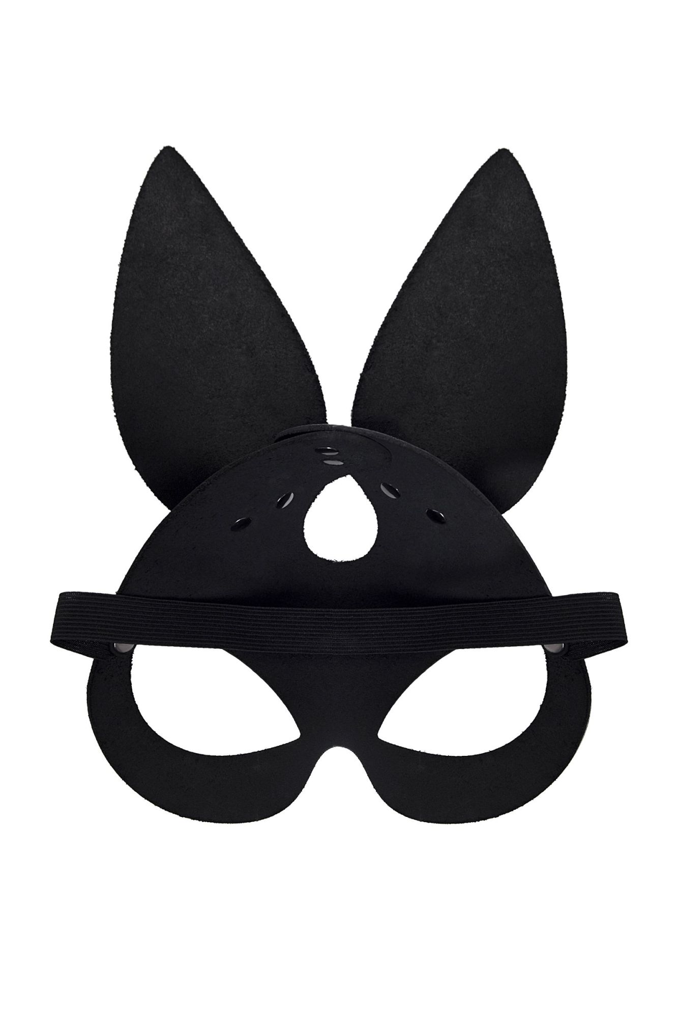 маска pecado bdsm, с ушками зайки, натуральная кожа, черный в России