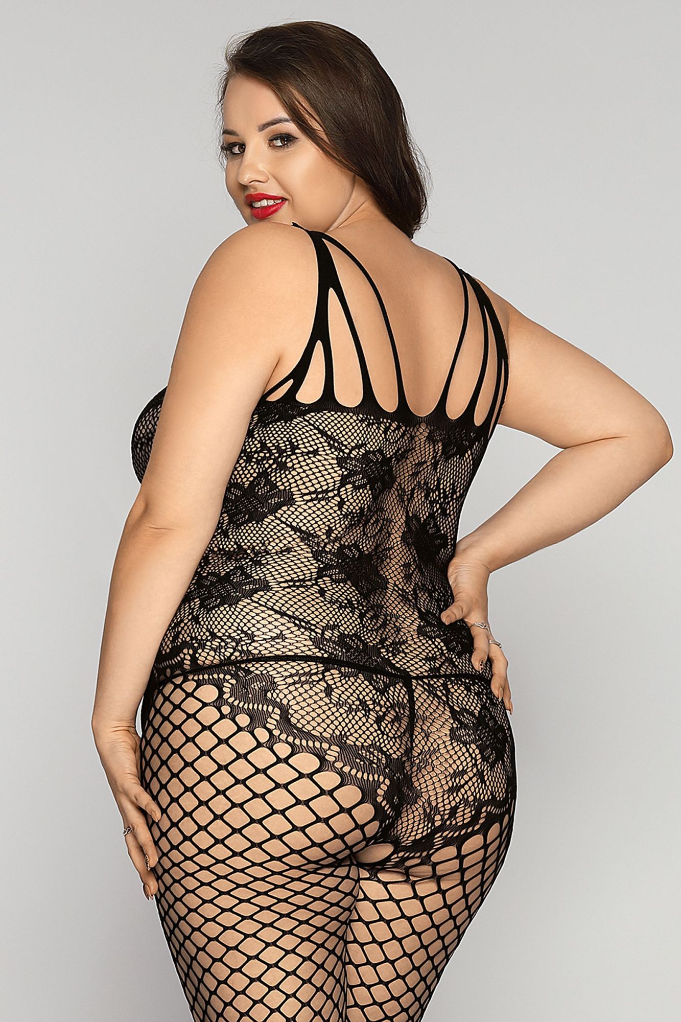 Эротическое костюм-сетка и стринги candy girl kasandrah черные, 2xl в России