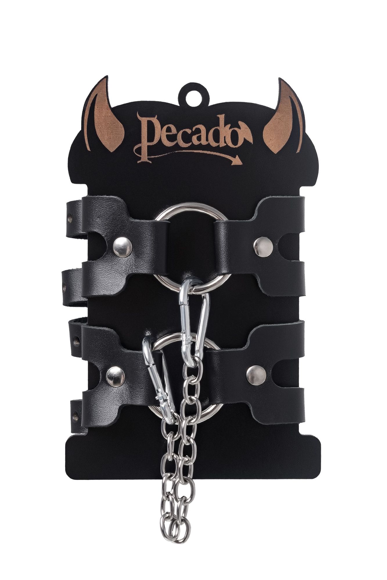 оковы pecado bdsm, из двух ремешков, натуральная кожа, чёрные в России