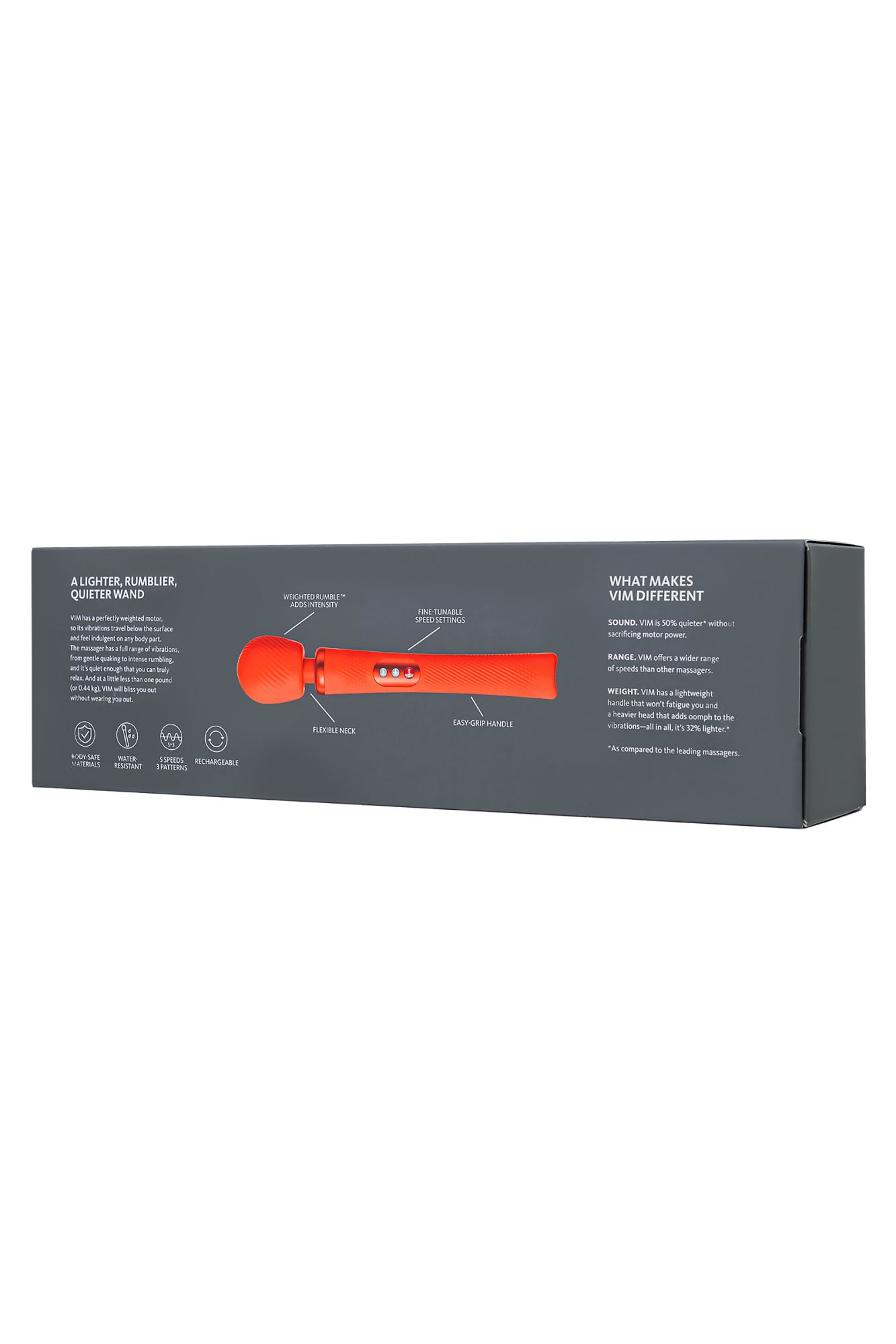 вибромассажер fun factory vim vibrating wand, силикон, оранжевый, 31,3 см в России