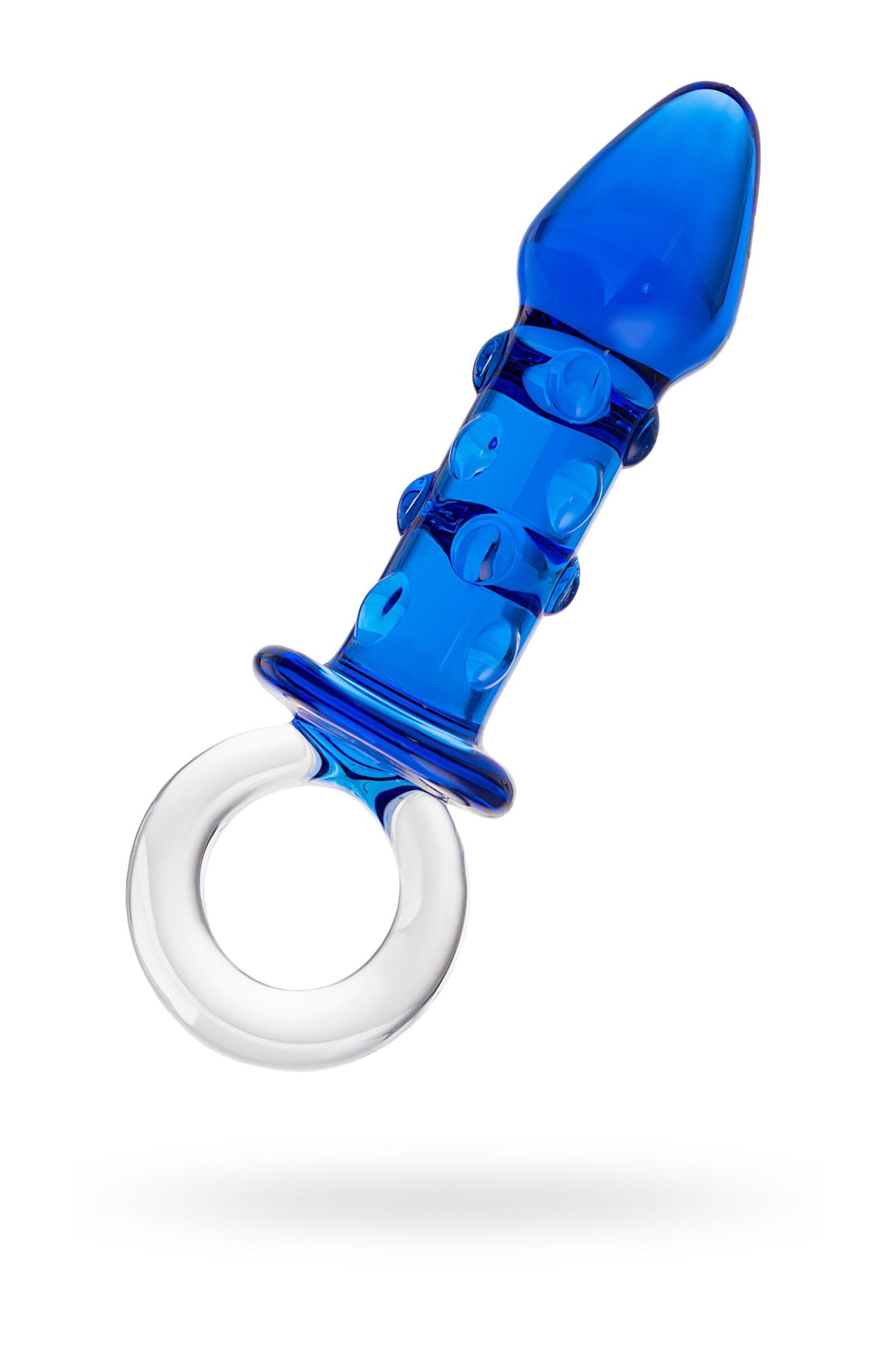 анальная втулка sexus glass, стекло, синяя, 16 см, ø 3,5 см в России