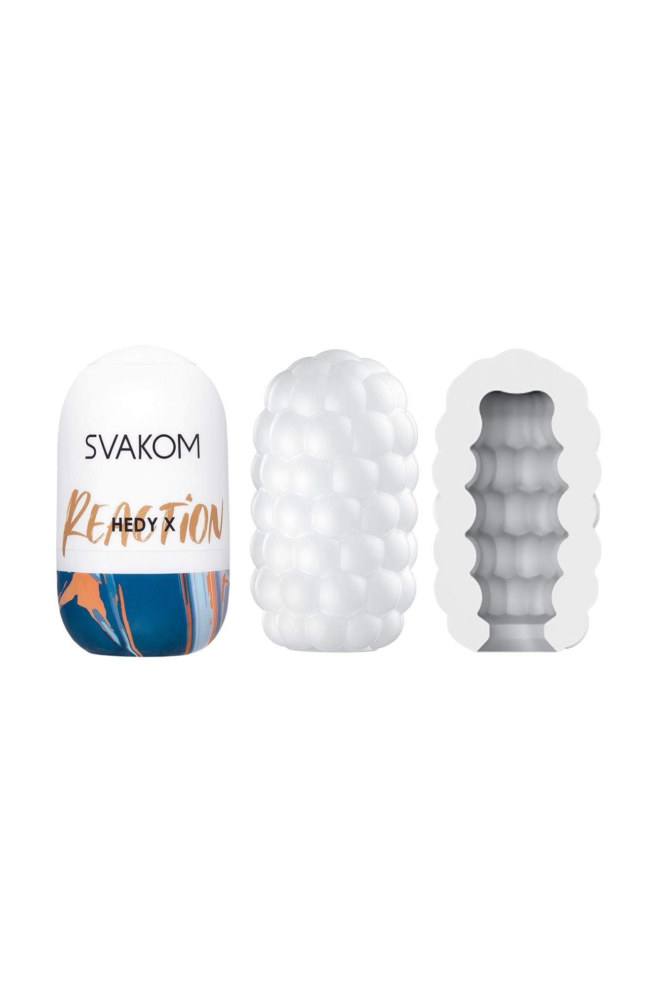 набор мастурбаторов нереалистичных svakom hedy x5 mixed (5 шт.), tpe, белый, 9 см в России