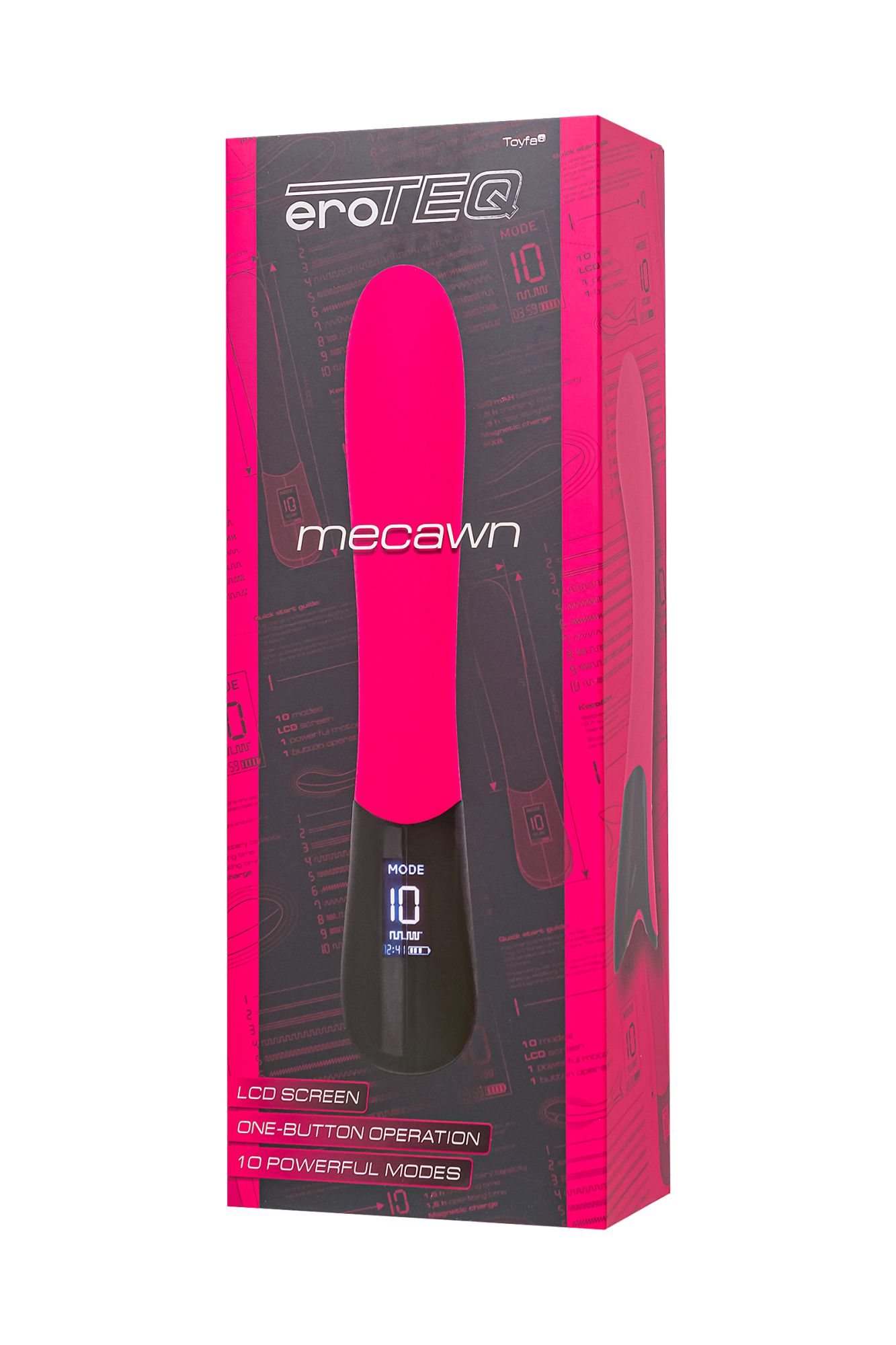 вибратор eroteq mecawn, силикон, розовый, 20,5 см в России