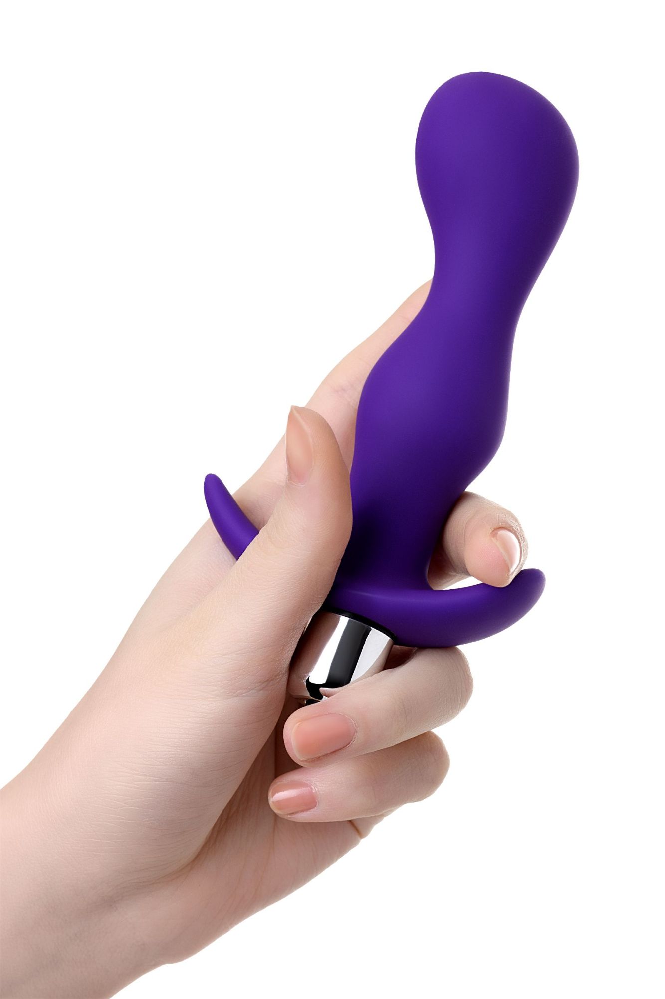 анальная пробка с вибрацией a-toys by toyfa kamet, размер l, силикон, фиолетовая, 14 см в России