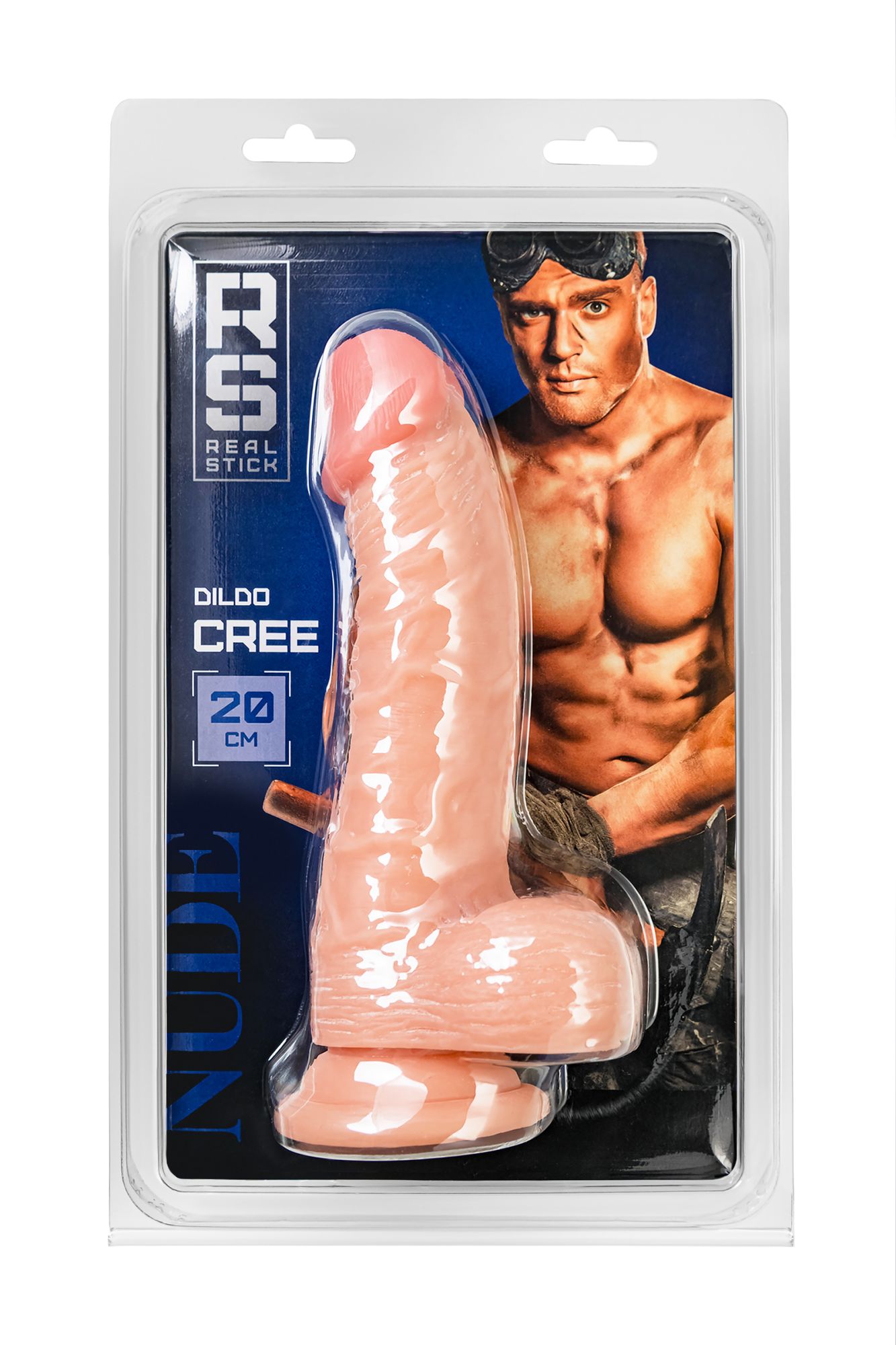 реалистичный фаллоимитатор realstick nude cree, pvc, телесный, 20 см в России