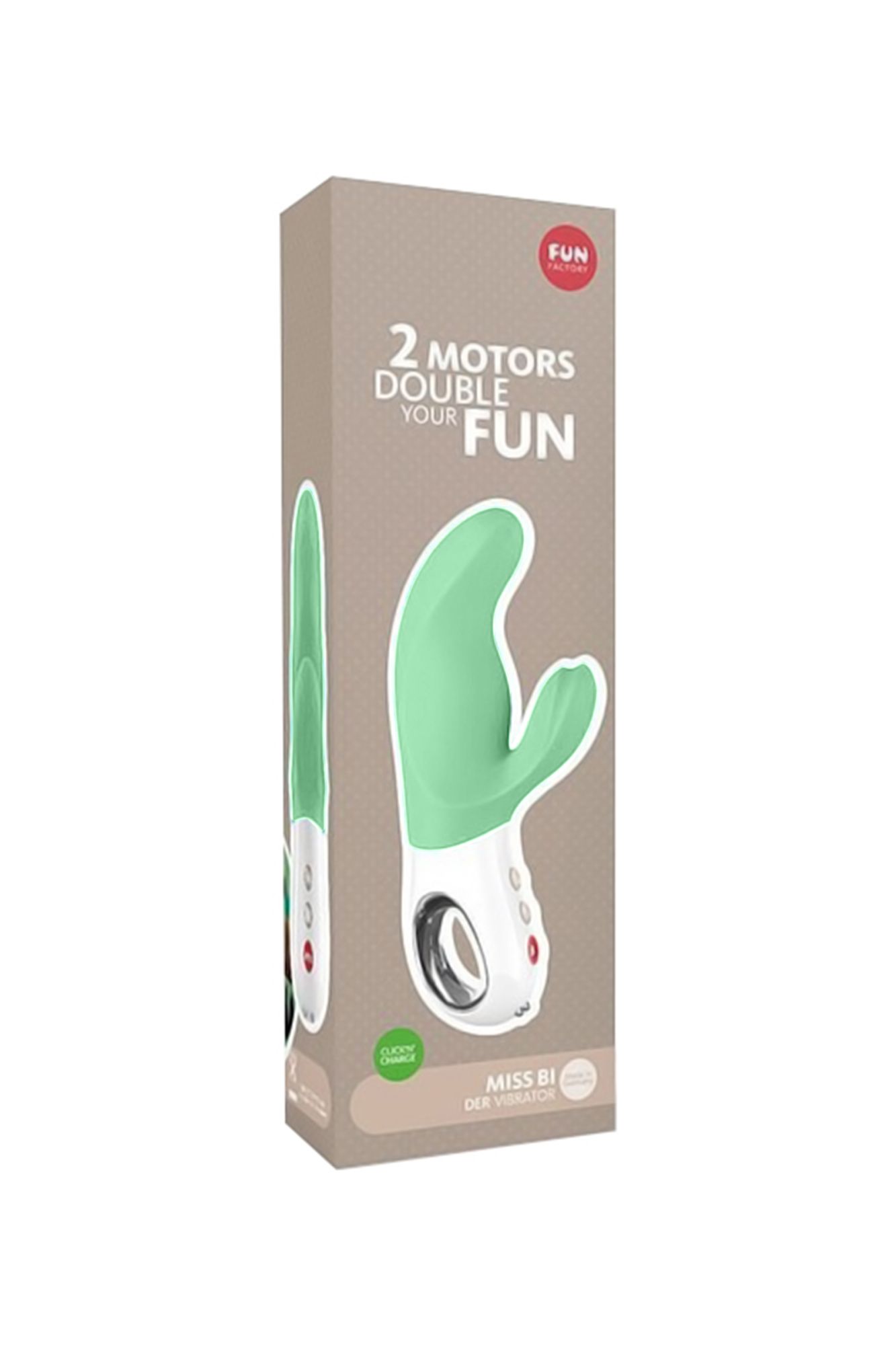 вибратор fun factory miss bi, силикон, мятный, 17 см в России