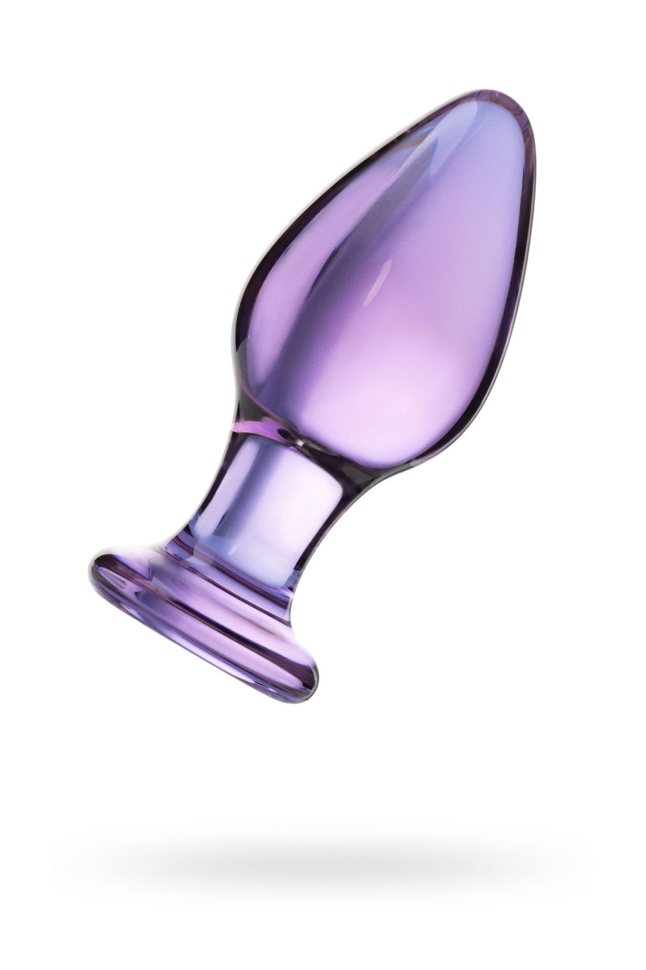 анальная втулка sexus glass, стекло, фиолетовая, 10 см, ø 4 см в России