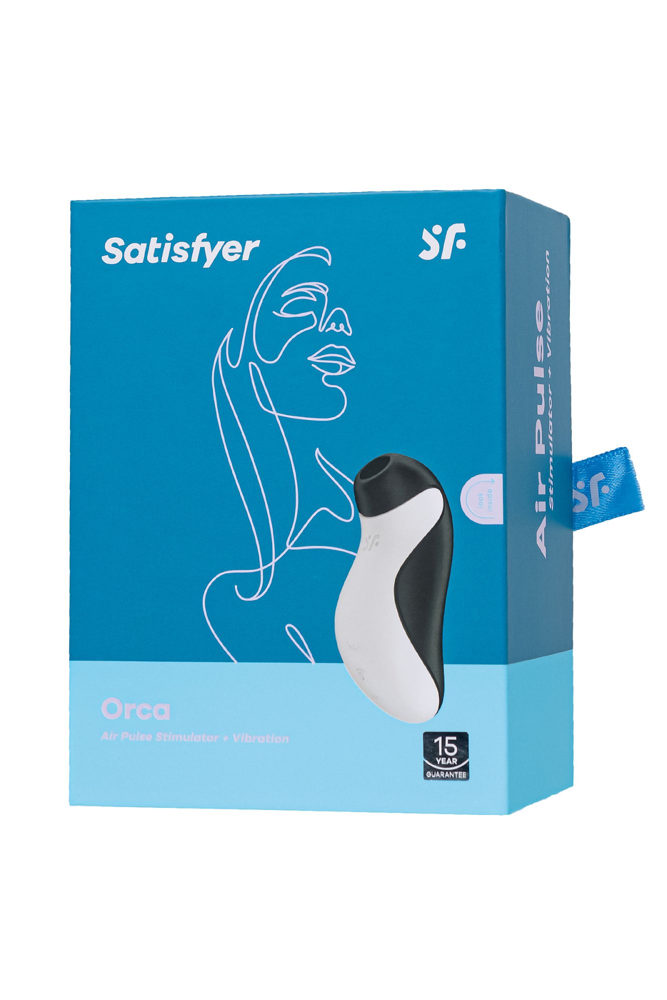 вакуум-волновой бесконтактный стимулятор клитора satisfyer orca, силикон, черный, 11,5 см в России
