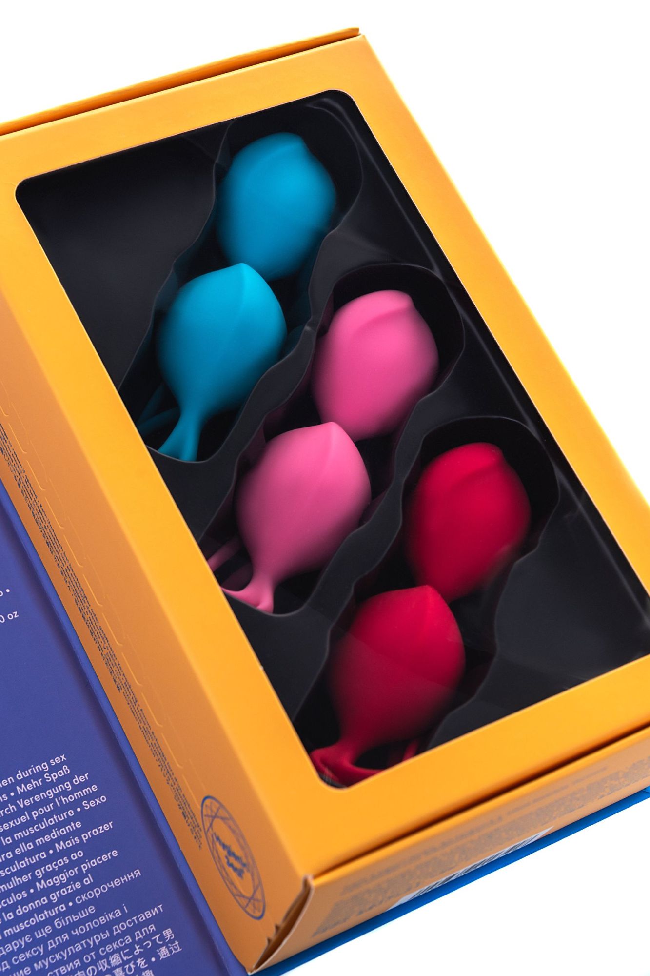 набор вагинальных шариков satisfyer  balls c03 double, силикон, ассорти, ø 3 см. в России