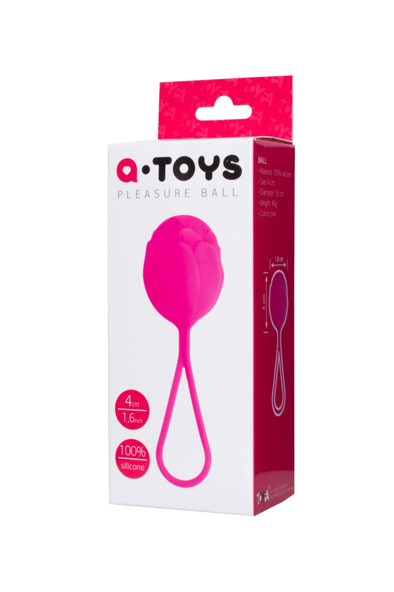 вагинальные шарики toyfa  a-toys rosi, силикон, розовый, 10,5 см в России