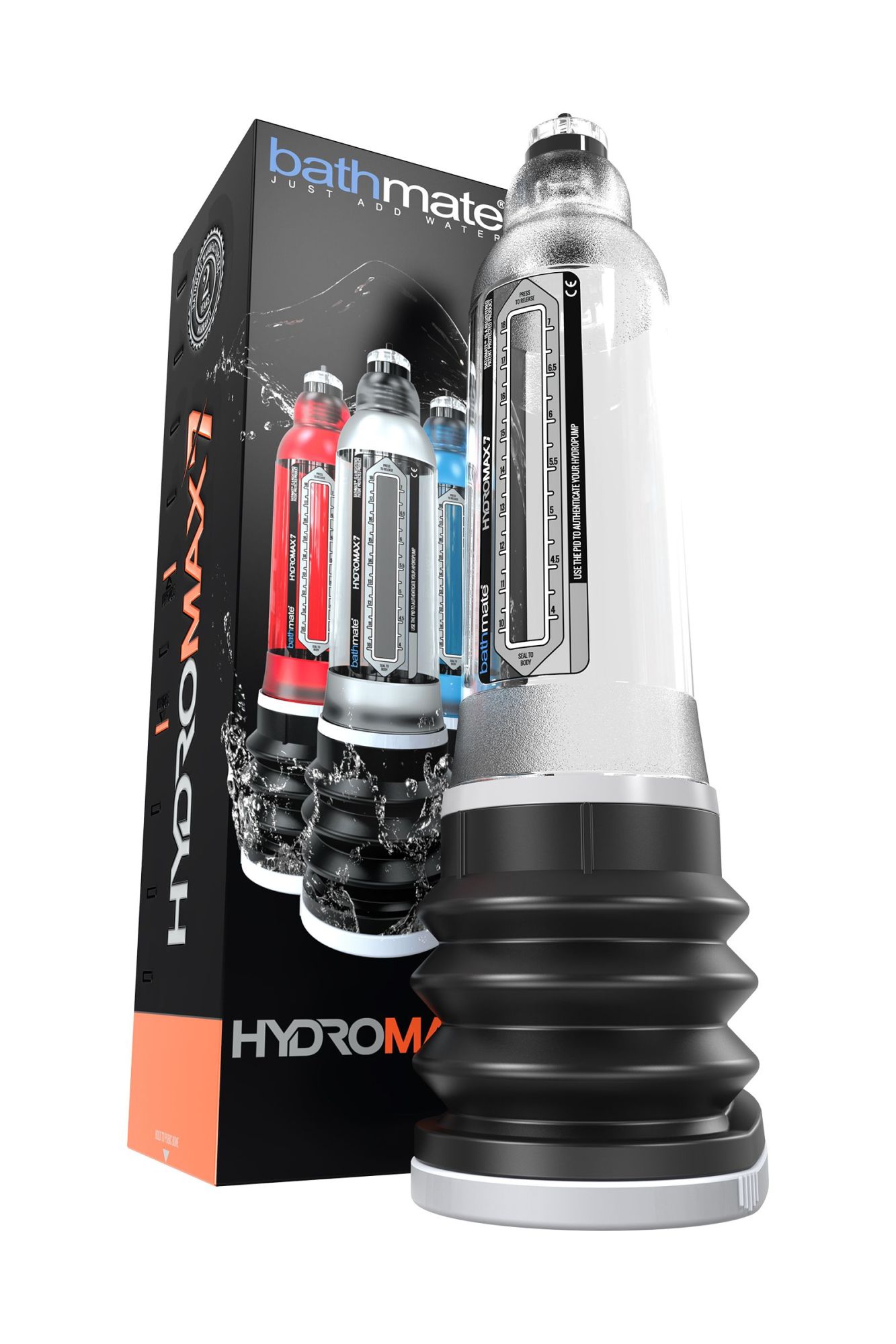 гидропомпа bathmate hydromax7, abs пластик, прозрачная, 30 см (аналог hydromax x30) в России