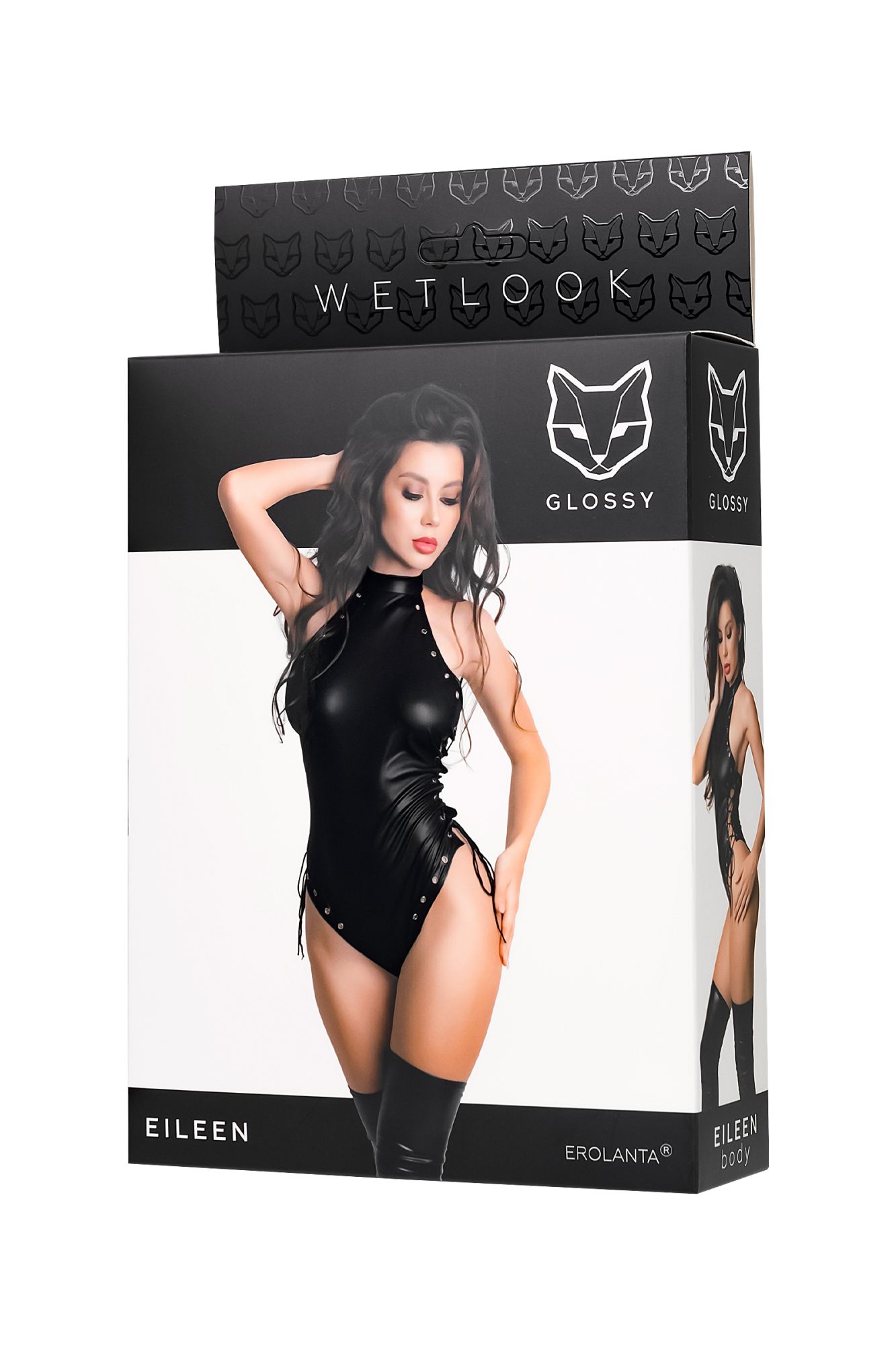 Эротическое боди glossy eileen из материала wetlook, m в России