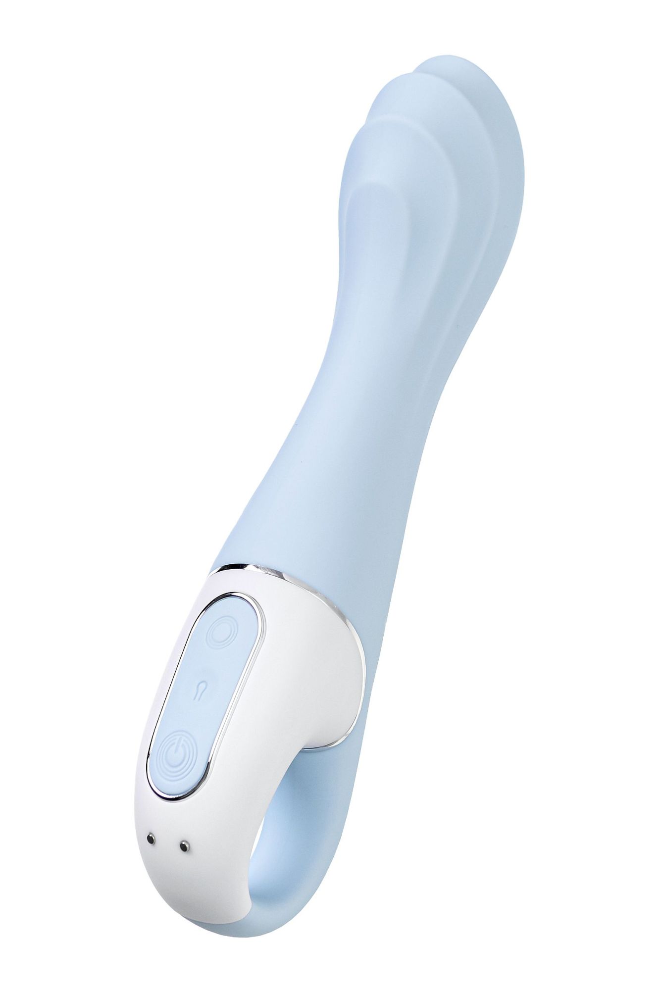 нереалистичный вибратор satisfyer air pump vibrator 5, силикон, голубой,  см. в России