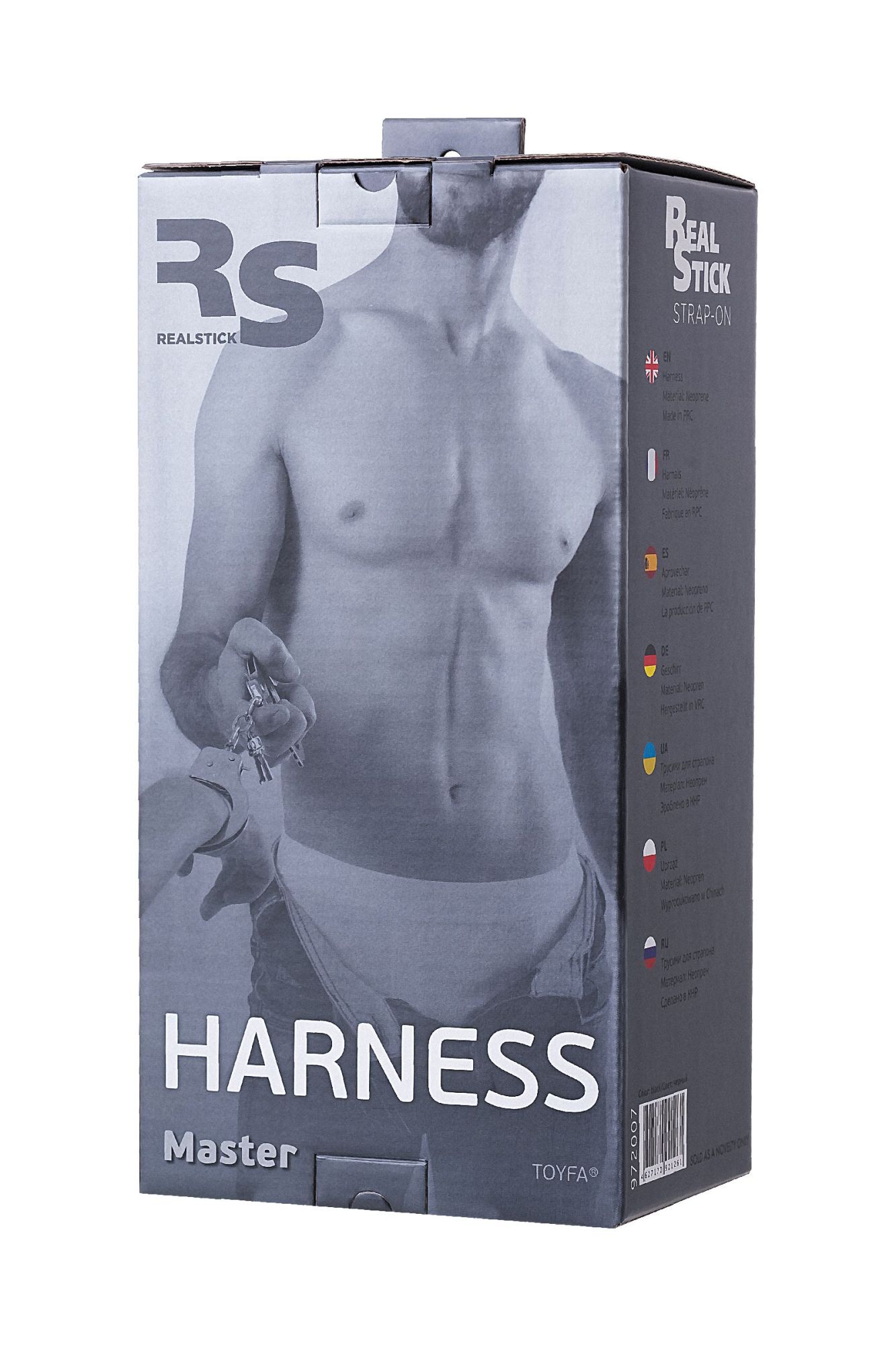 трусики для страпона realstick strap-on master, неопрен, черные в России