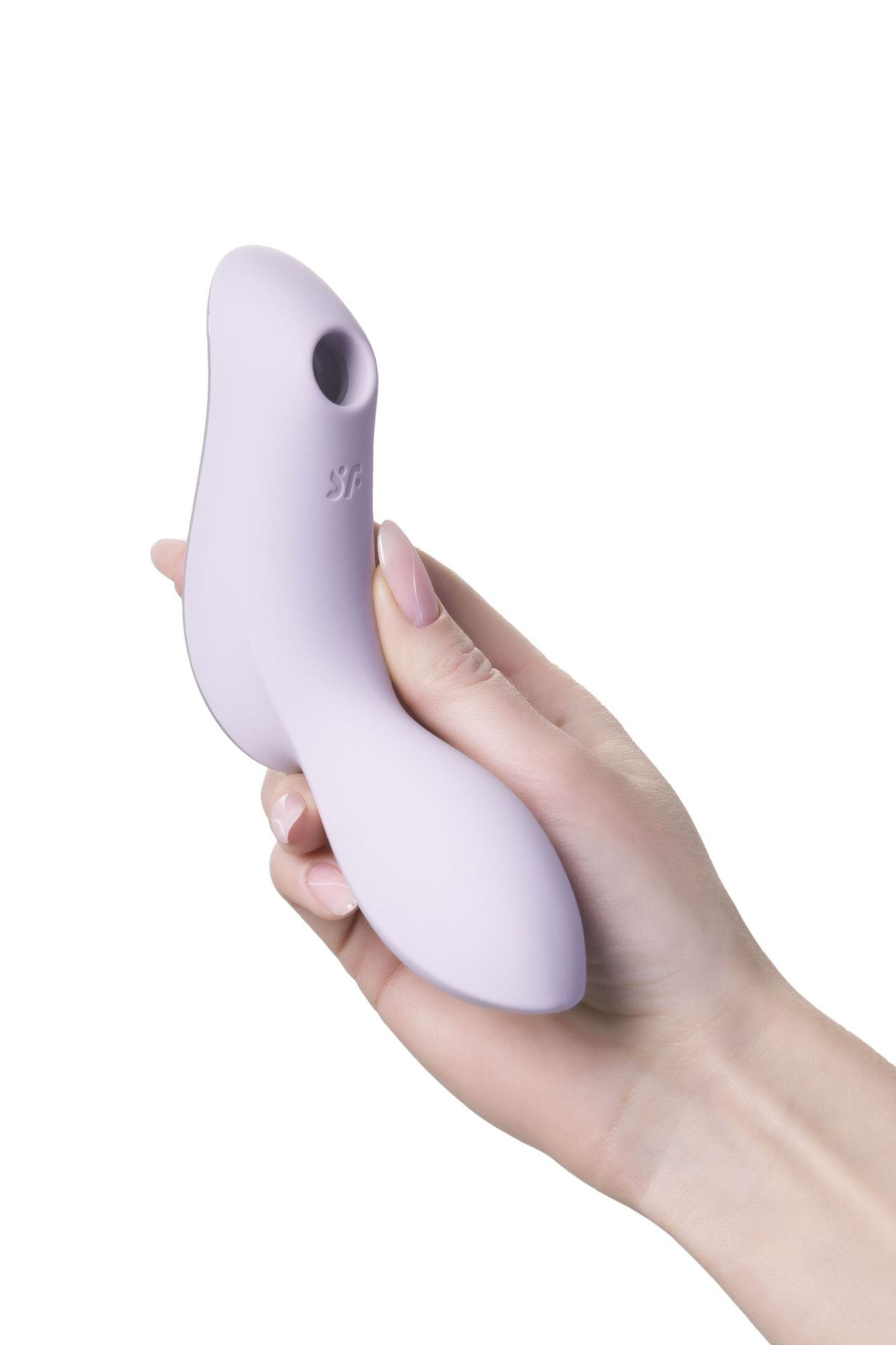 вакуумный стимулятор клитора satisfyer curvy trinity 2, фиолетовый, 6,7 см в России