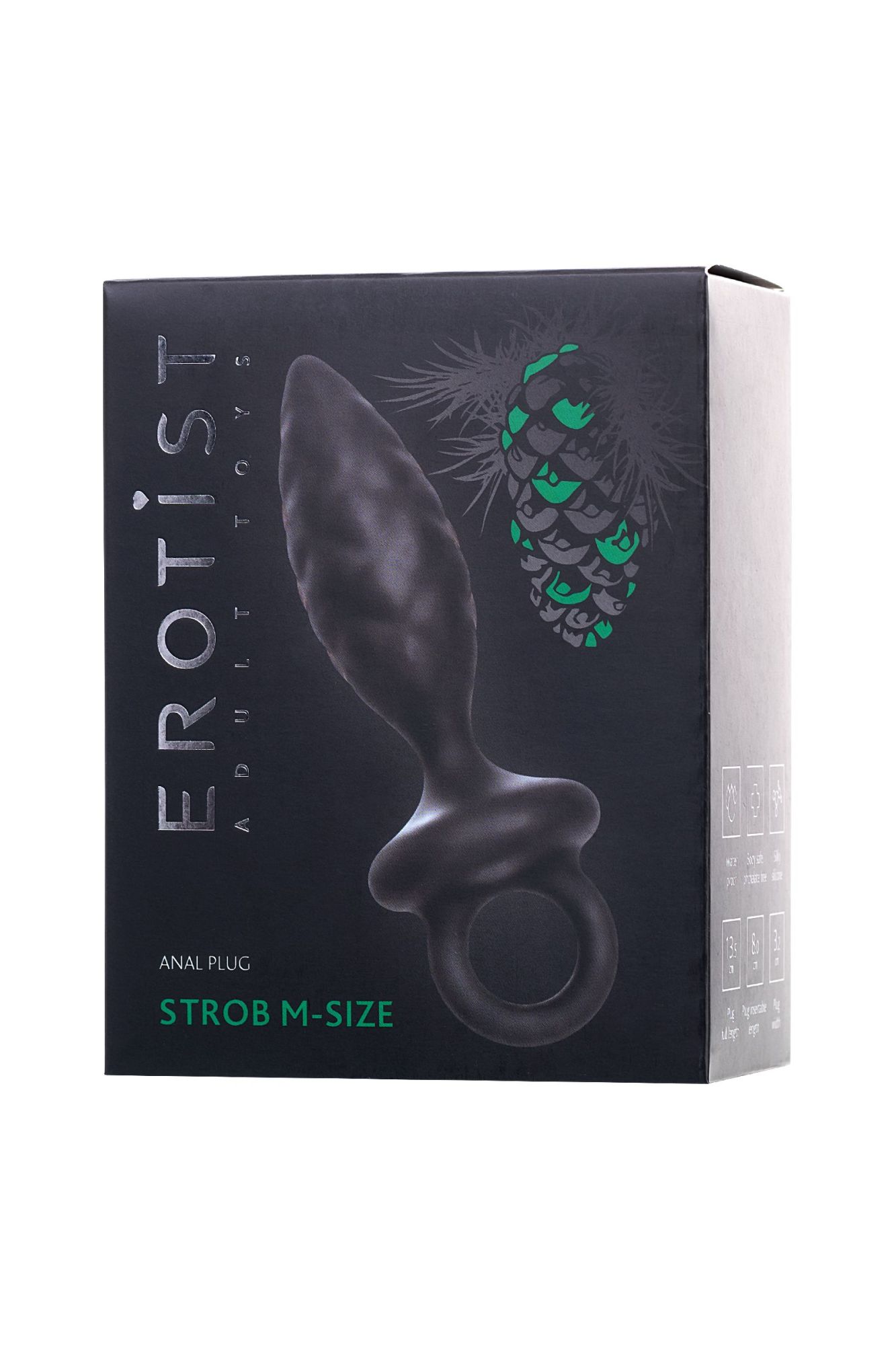 анальная пробка erotist strob m - size, силикон,черная, 13,5 см в России