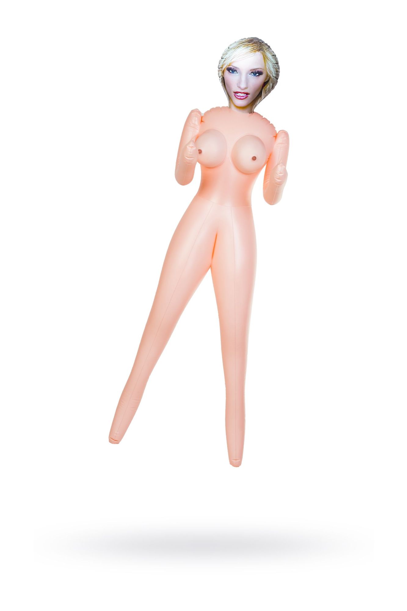 кукла надувная dolls-x by toyfa cecilia, блондинка, с двумя отверстиями, 160 см в России