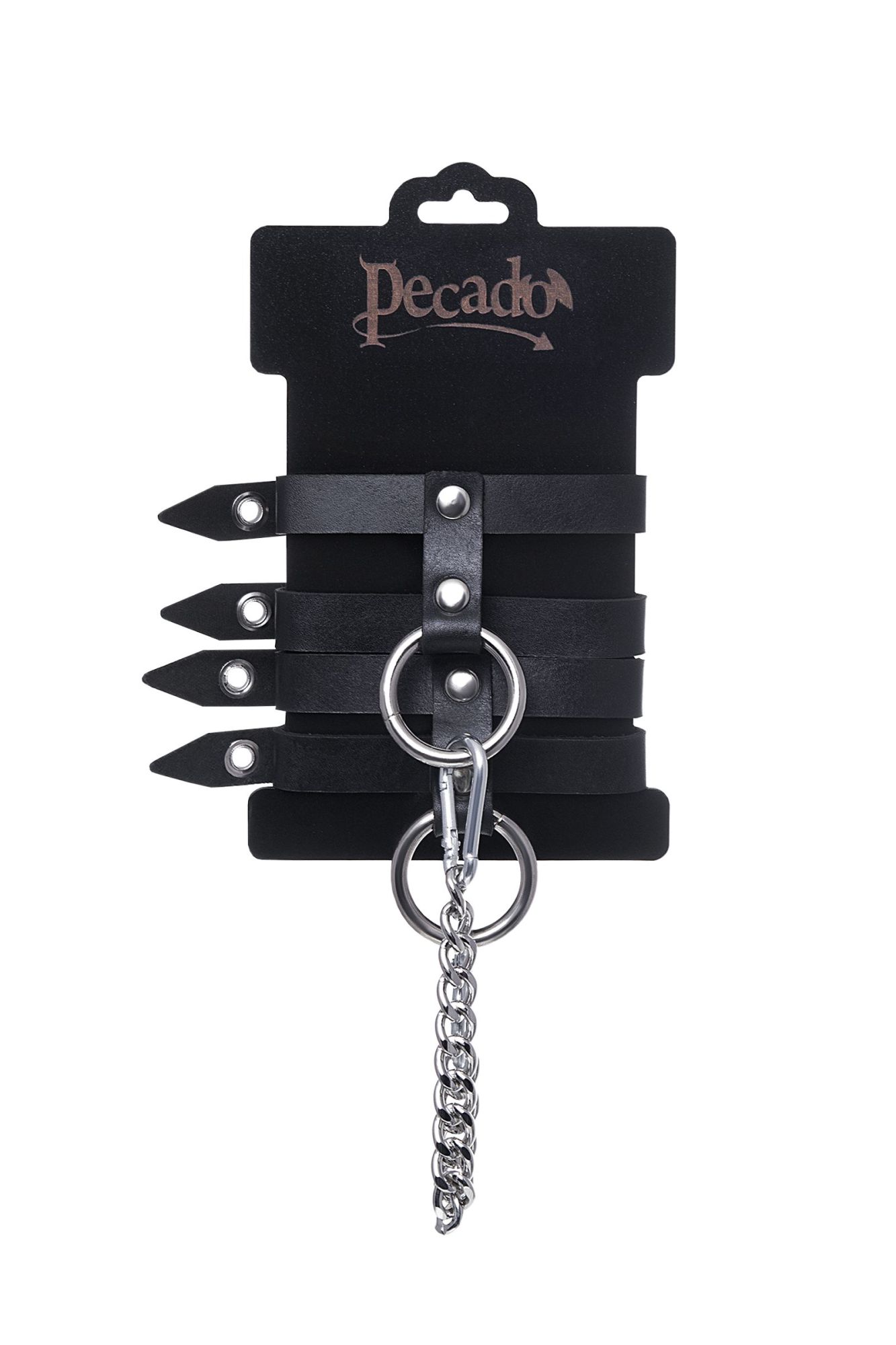 оковы pecado bdsm, однослойные из двух ремешков, натуральная кожа, черные в России