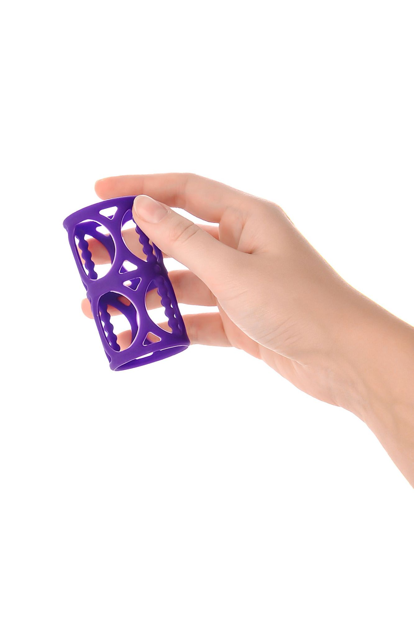 насадка на пенис toyfa a-toys, силикон, фиолетовый, 7,5 см в России
