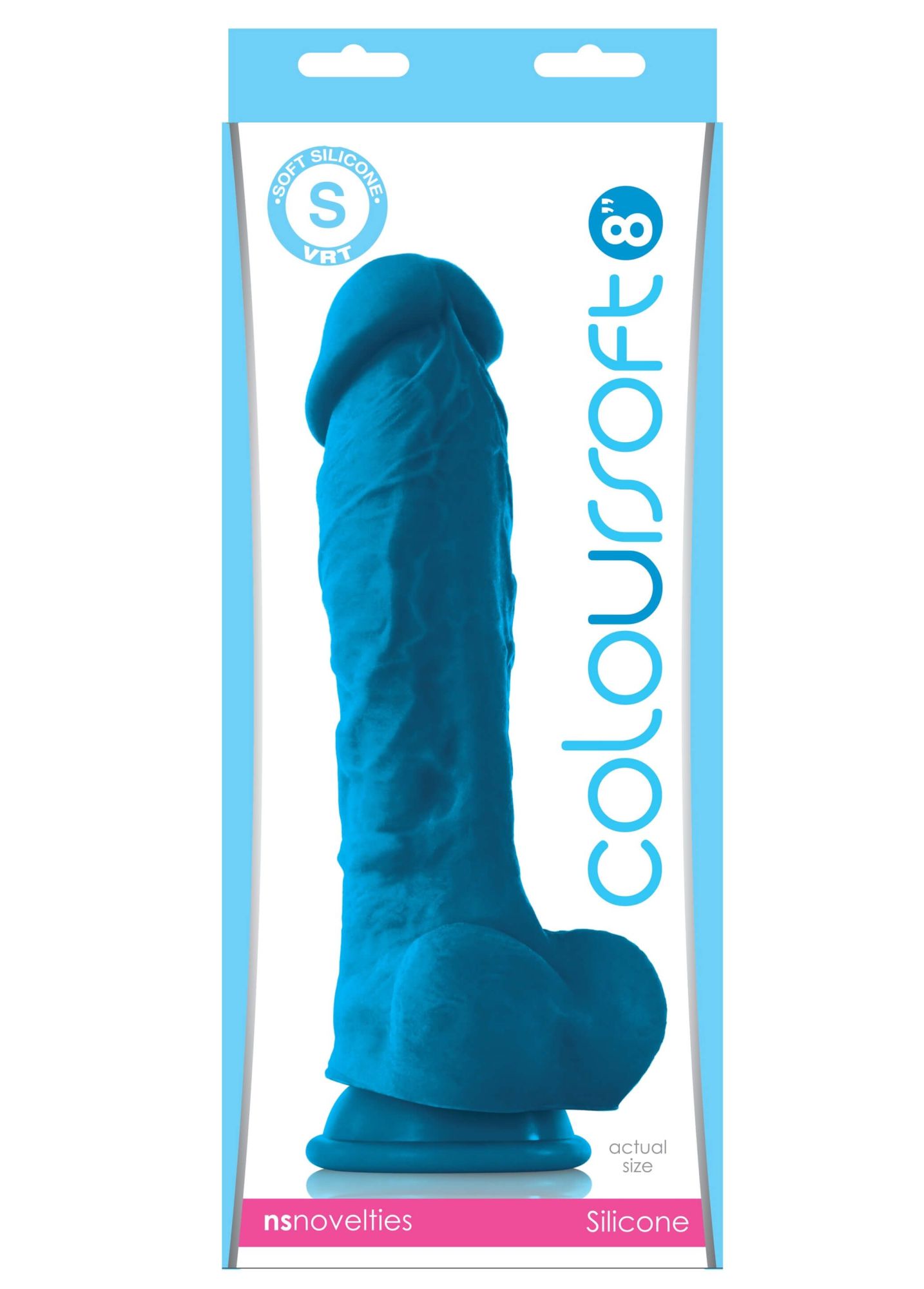 фаллоимитатор ns novelties coloursoft 8 inch soft dildo, голубой в России