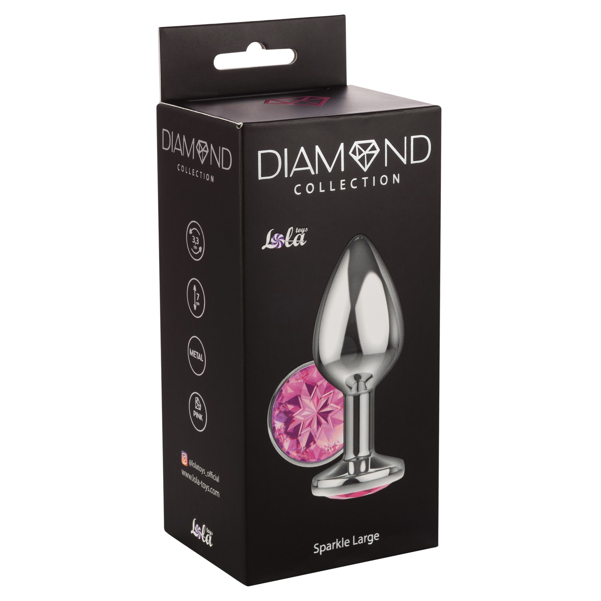 анальная пробка diamond pink sparkle large 4010-03lola в России