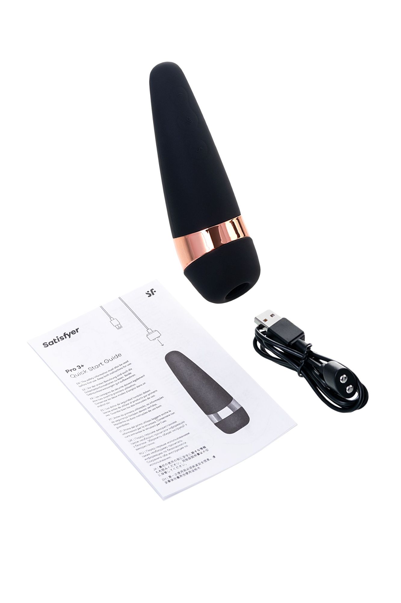 вакуум-волновой бесконтактный стимулятор клитора satisfyer pro 3 vibration, силикон, черный, 14 см. в России