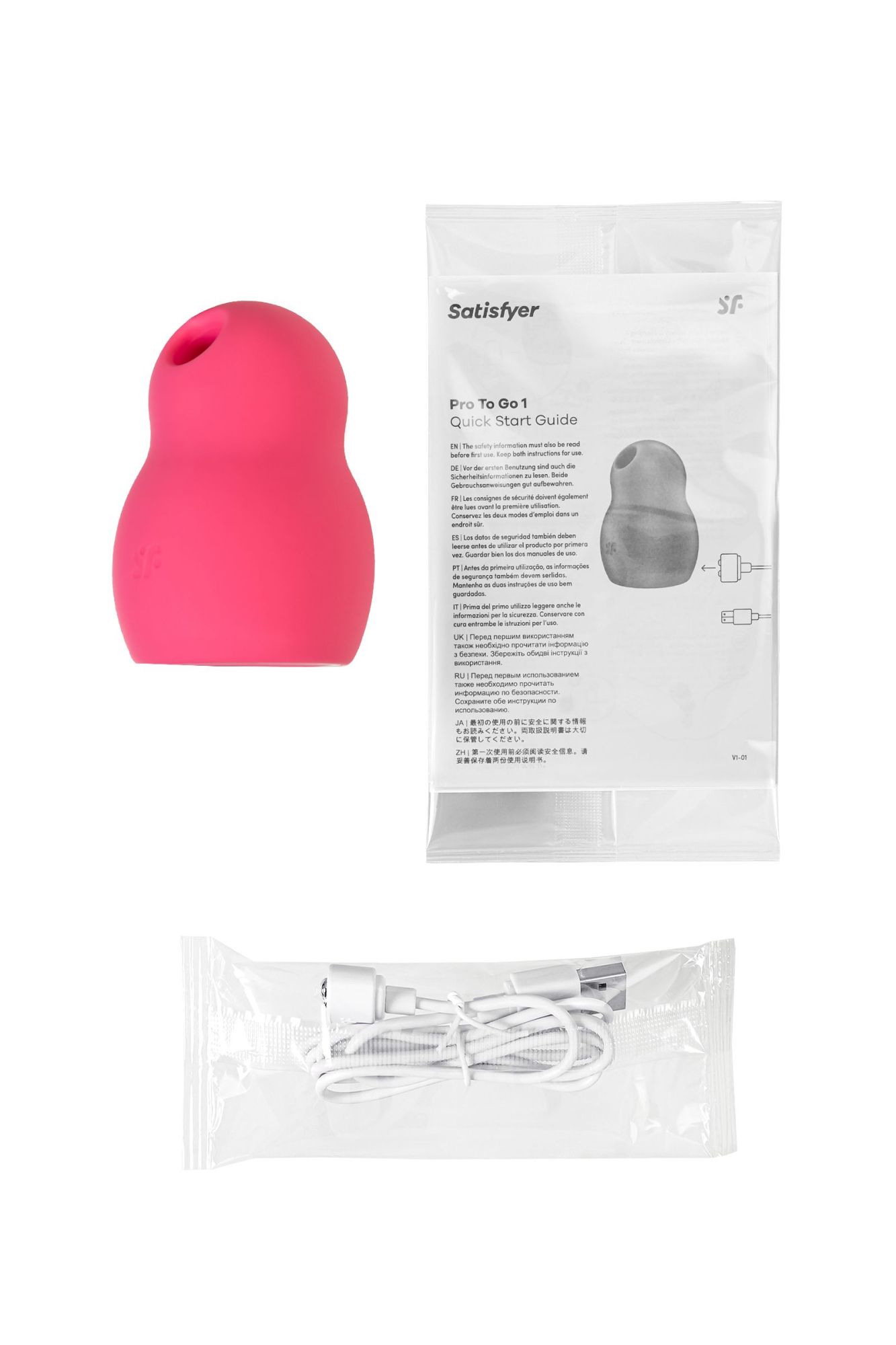 вакуумный стимулятор клитора satisfyer pro to go 1, красный в России