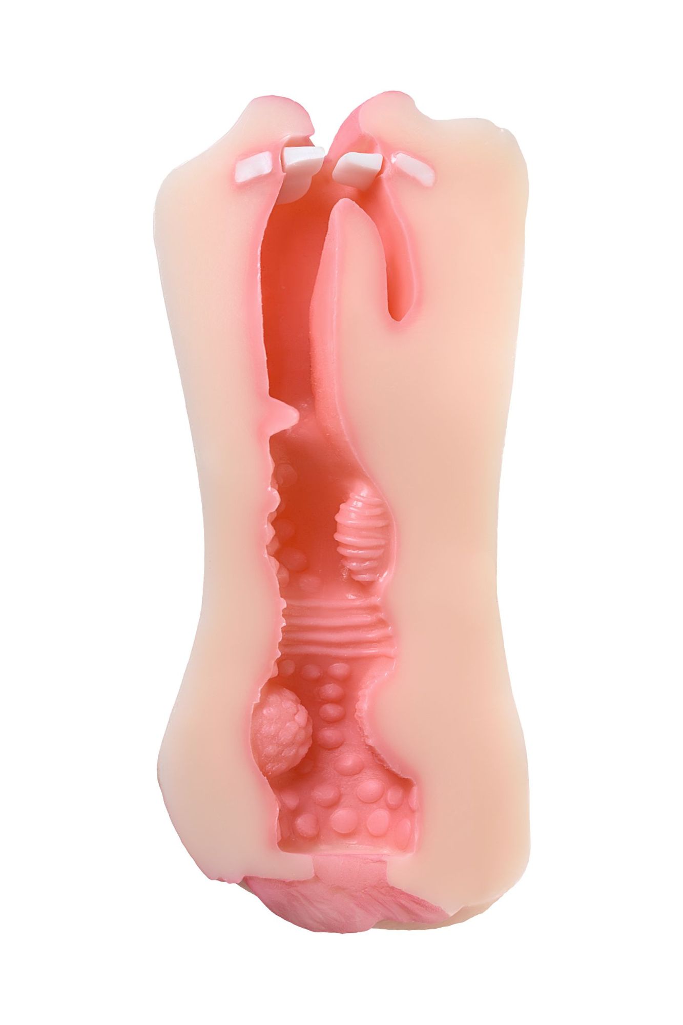 мастурбатор реалистичный toyfa juicy pussy pretty mouth, рот и вагина, softskin, телесный,17 см в России