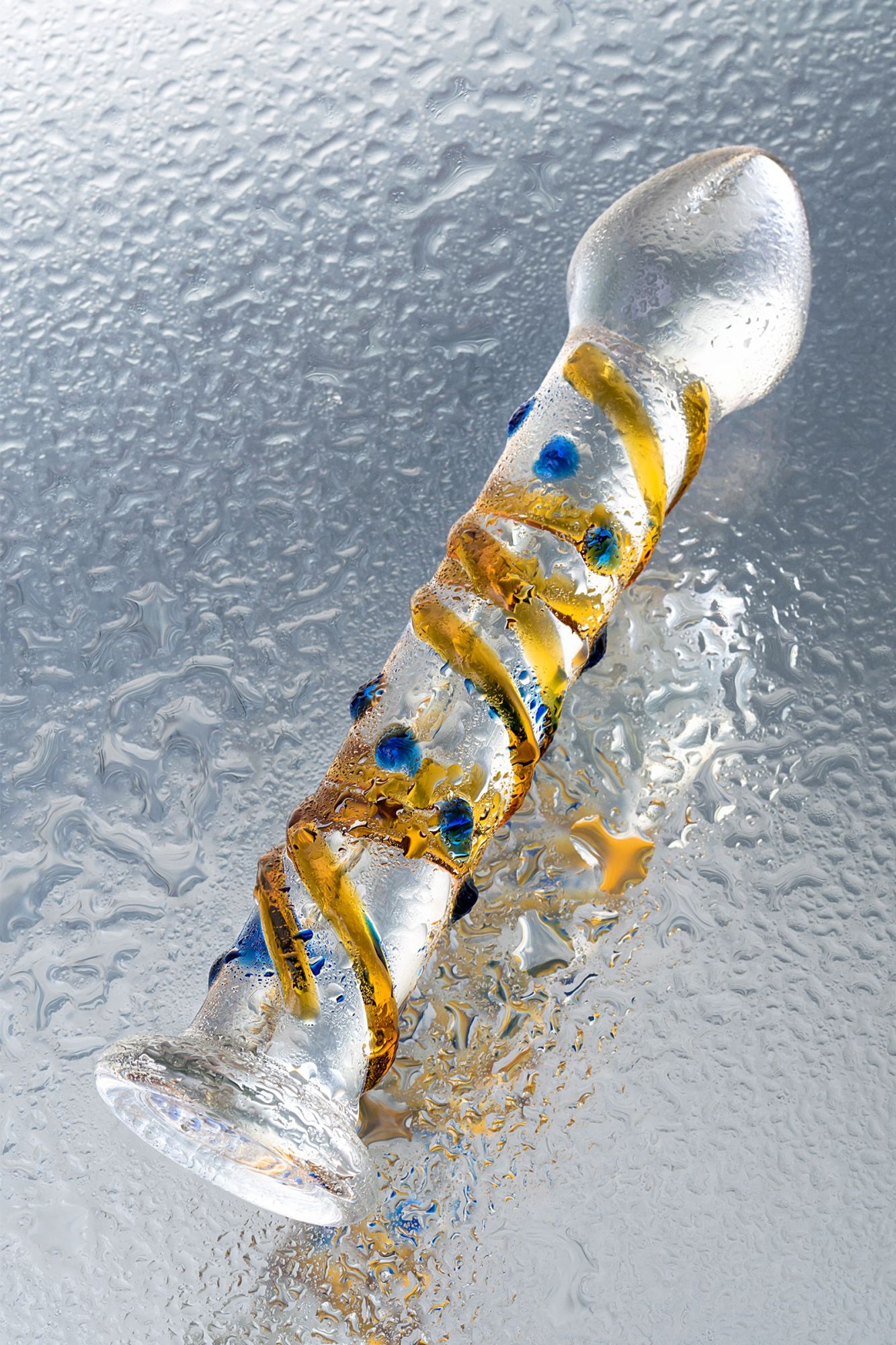 нереалистичный фаллоимитатор sexus glass, стекло, прозрачный, 17,5 см в России