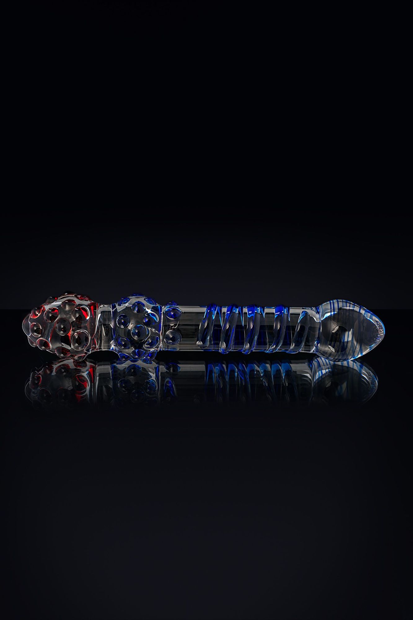 двусторонний фаллоимитатор sexus glass, стекло, прозрачный, 20,5 см в России
