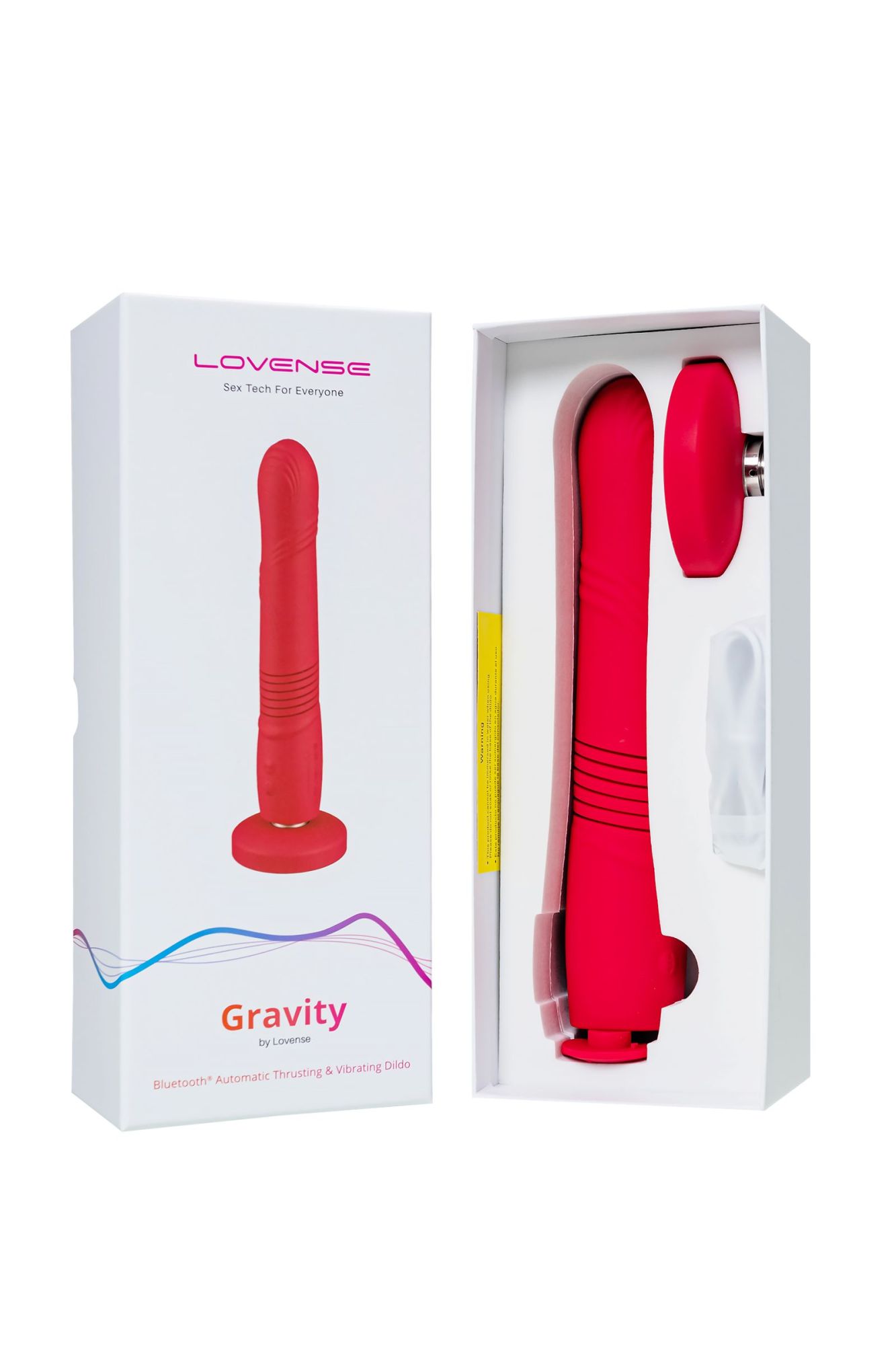 пульсатор gravity lovense tpe, красный, силикон, 25,9 см в России