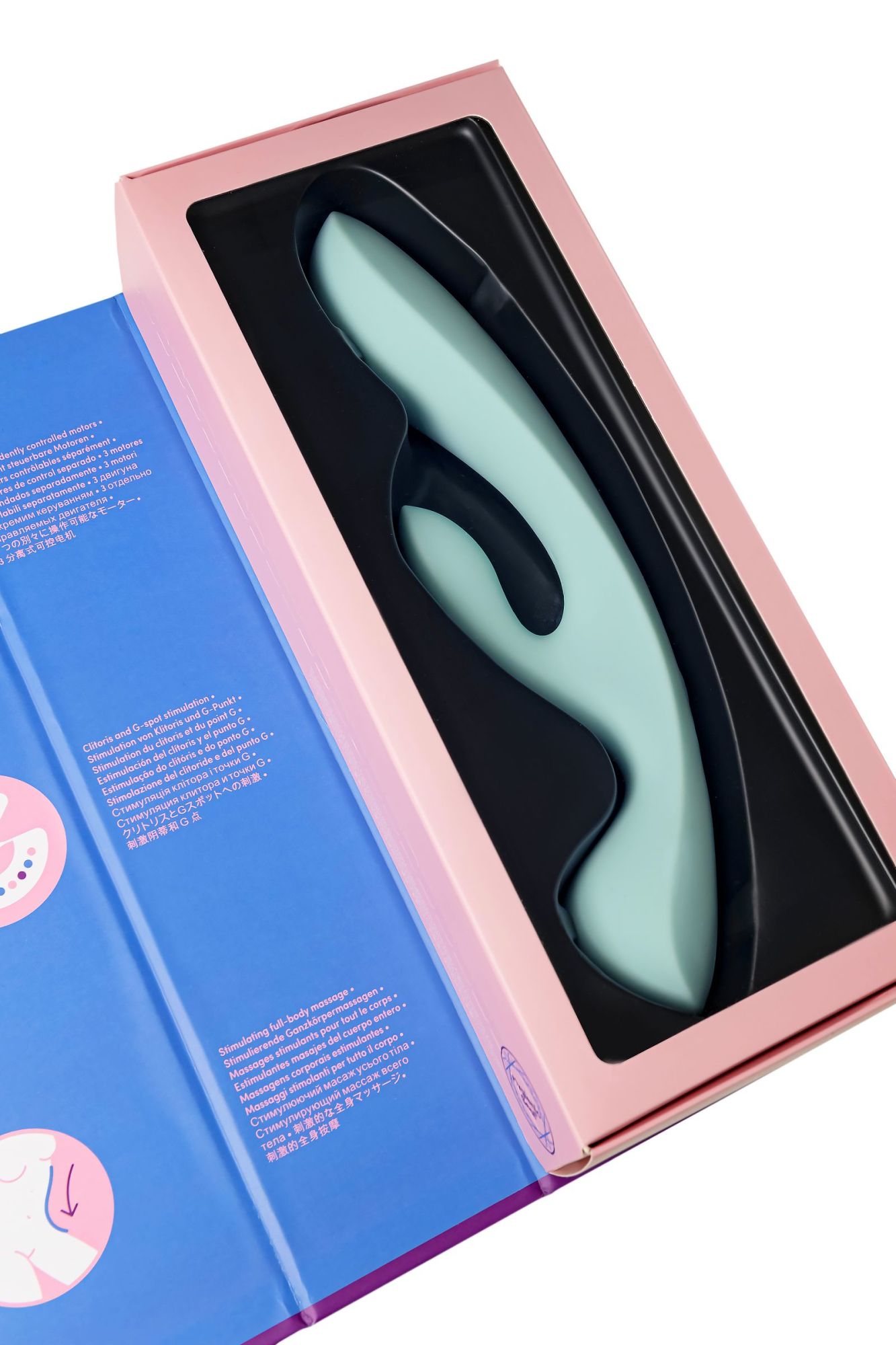 нереалистичный вибратор satisfyer triple oh, силикон, голубой, 24 см в России