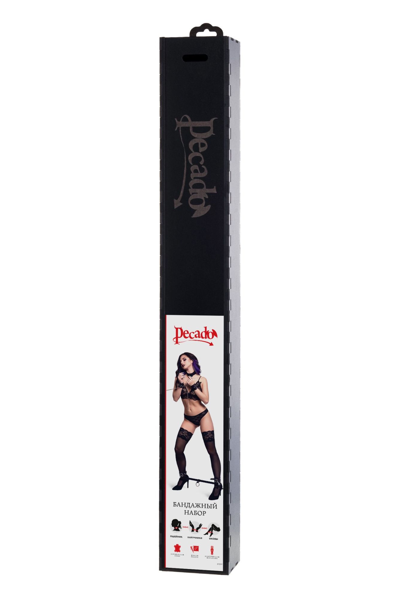 бондажный набор pecado bdsm, 3 точки фиксации, большая распорка, оковы, наручники, ошейник с кольцом в России