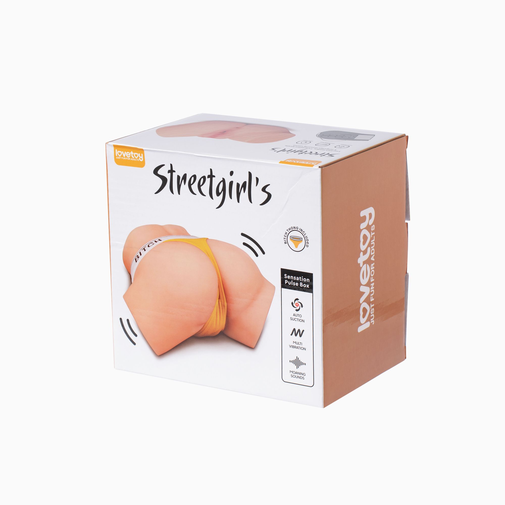 мастурбатор streetgirl от lovetoy с вагиной и анусом, полутело с вибрацией, телесный в России