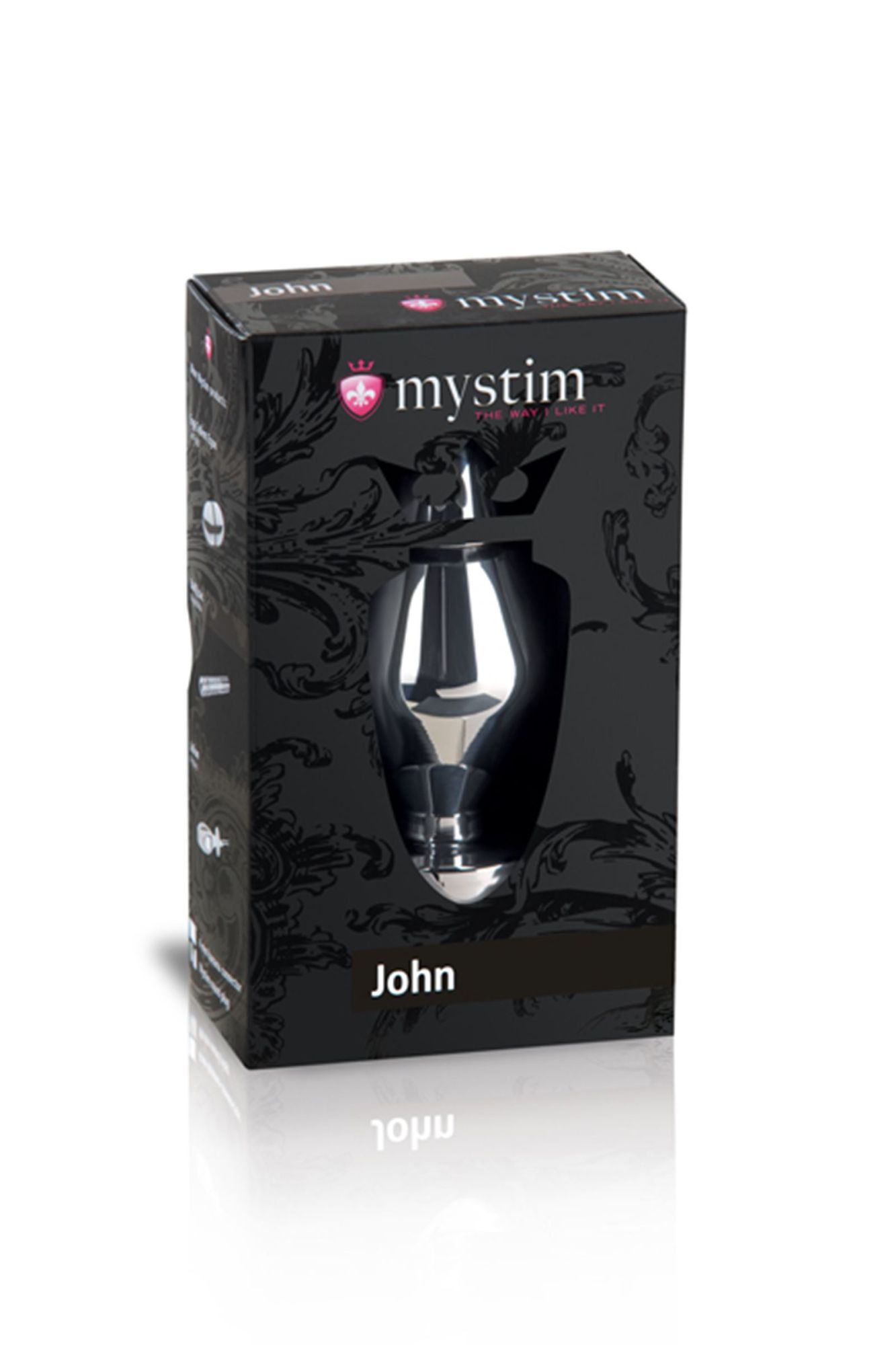 анальная пробка mystim john l, электростимуляция, хирургическая сталь, серебряная, 10,5 см, ø 5 см в России