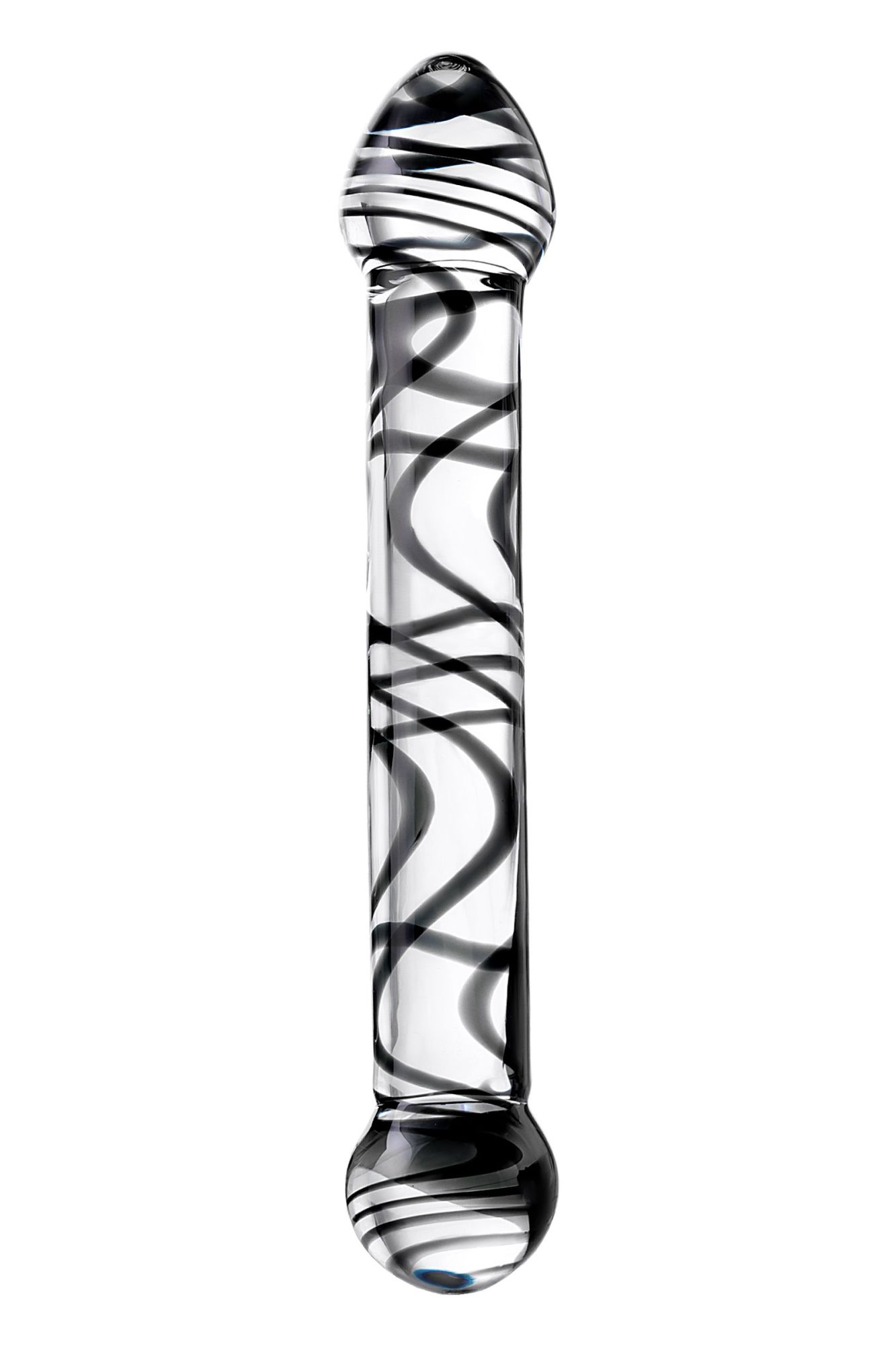 двусторонний фаллоимитатор sexus glass, стекло, прозрачный, 20,5 см в России
