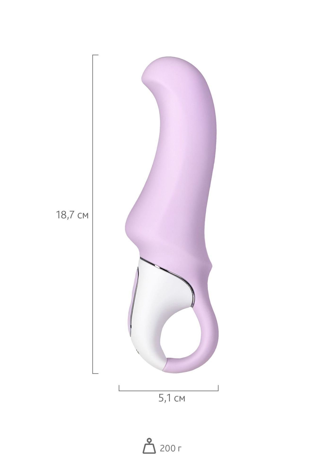 нереалистичный вибратор satisfyer vibes charming smile, силикон, фиолетовый, 18,7 см. в России