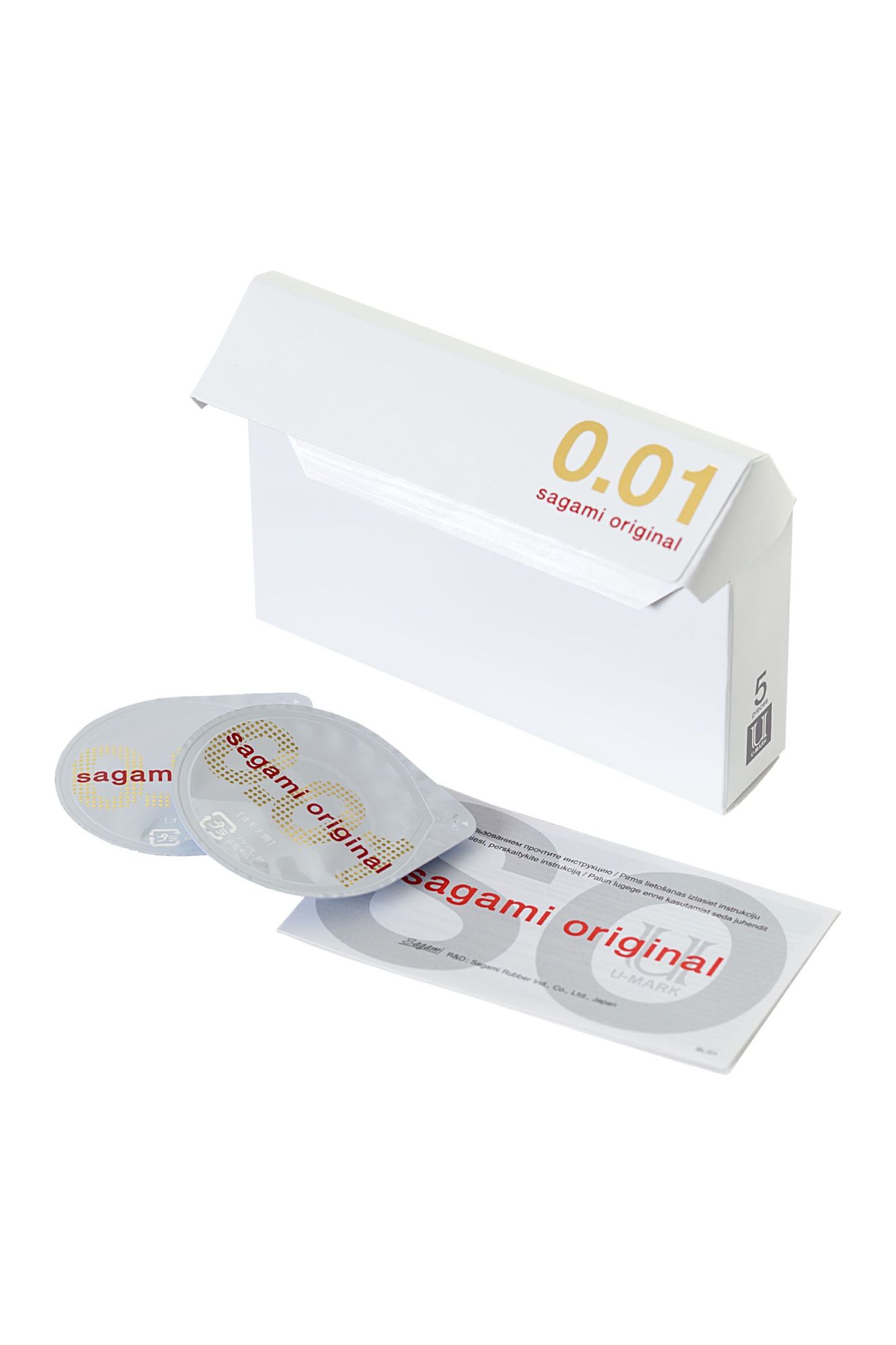 презервативы sagami, original 0.01, полиуретан, 17 см, 5,5 см, 5 шт. в России