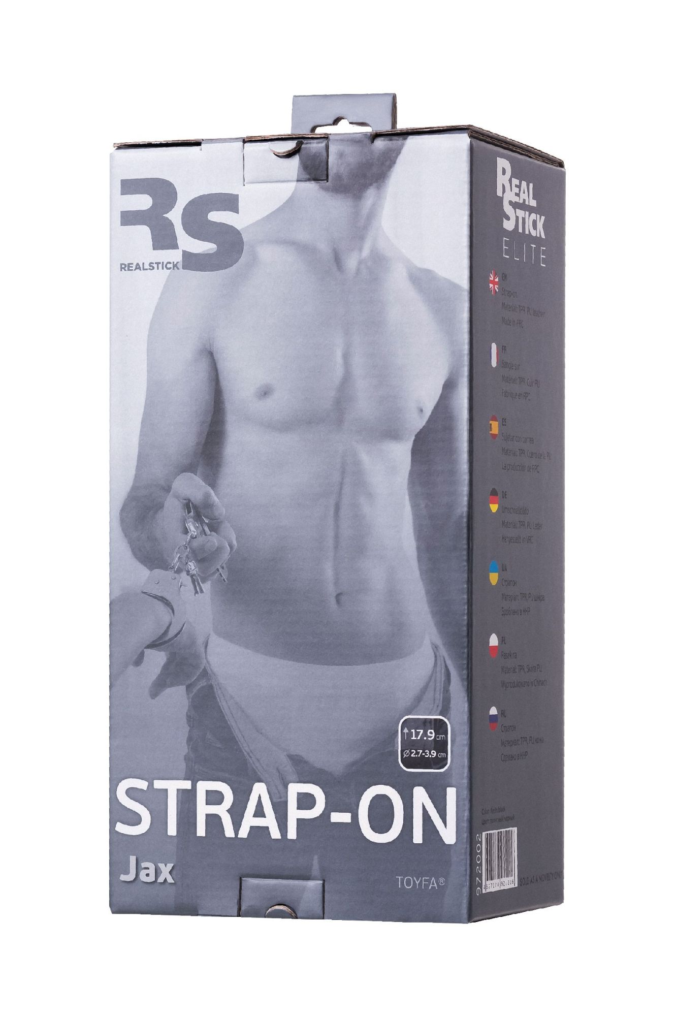 страпон на креплении realstick strap-on jax, tpr, телесный, 17,9 см в России