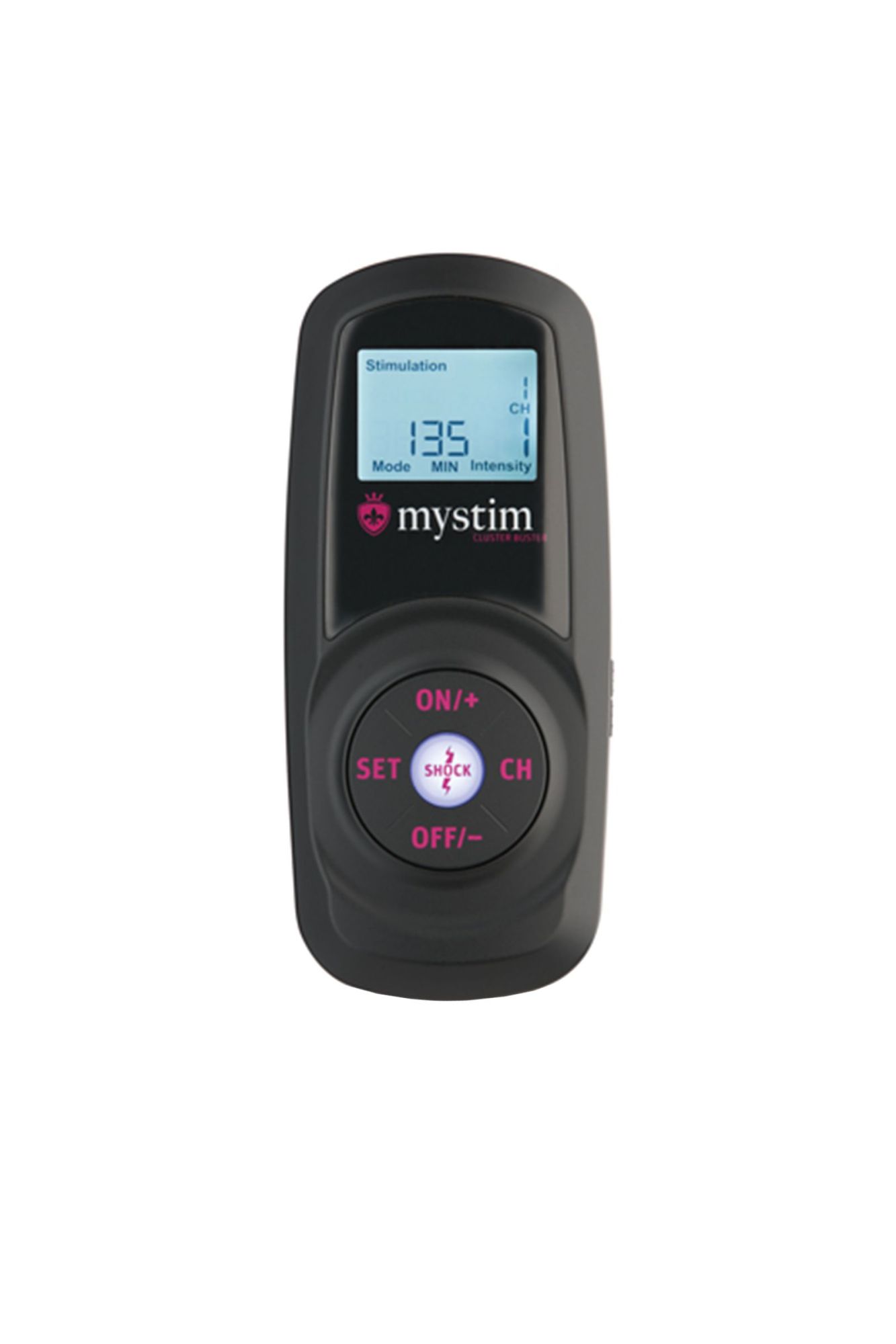источник импульсов mystim cluster buster, пульт ду, digital, 12 программ, черный в России