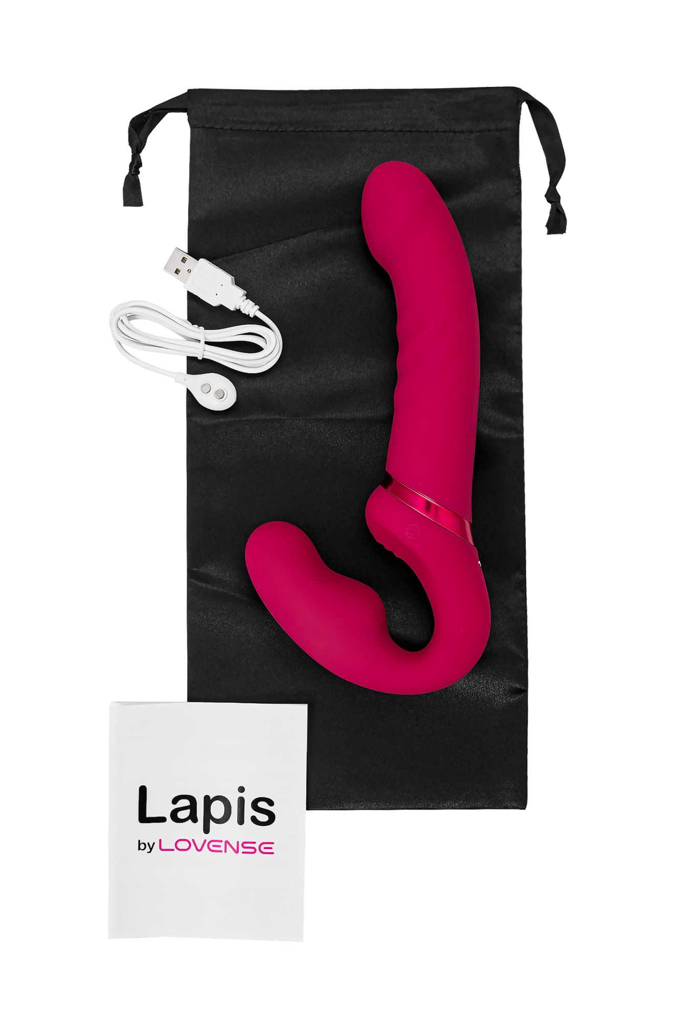 страпон lovense lapis, силикон, красный, 23 см в России
