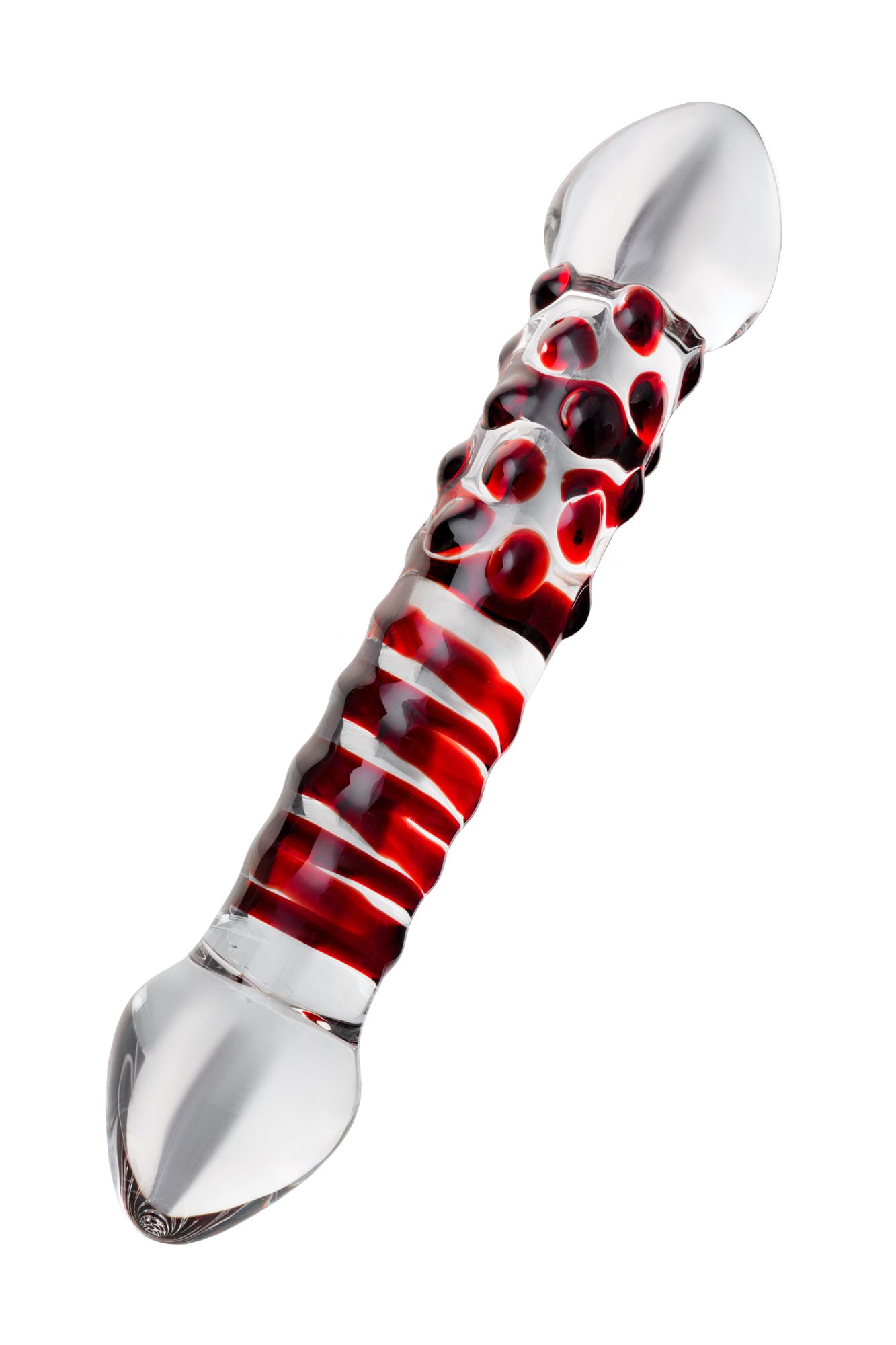 двусторонний фаллоимитатор sexus glass, стекло, прозрачный, 21 см в России
