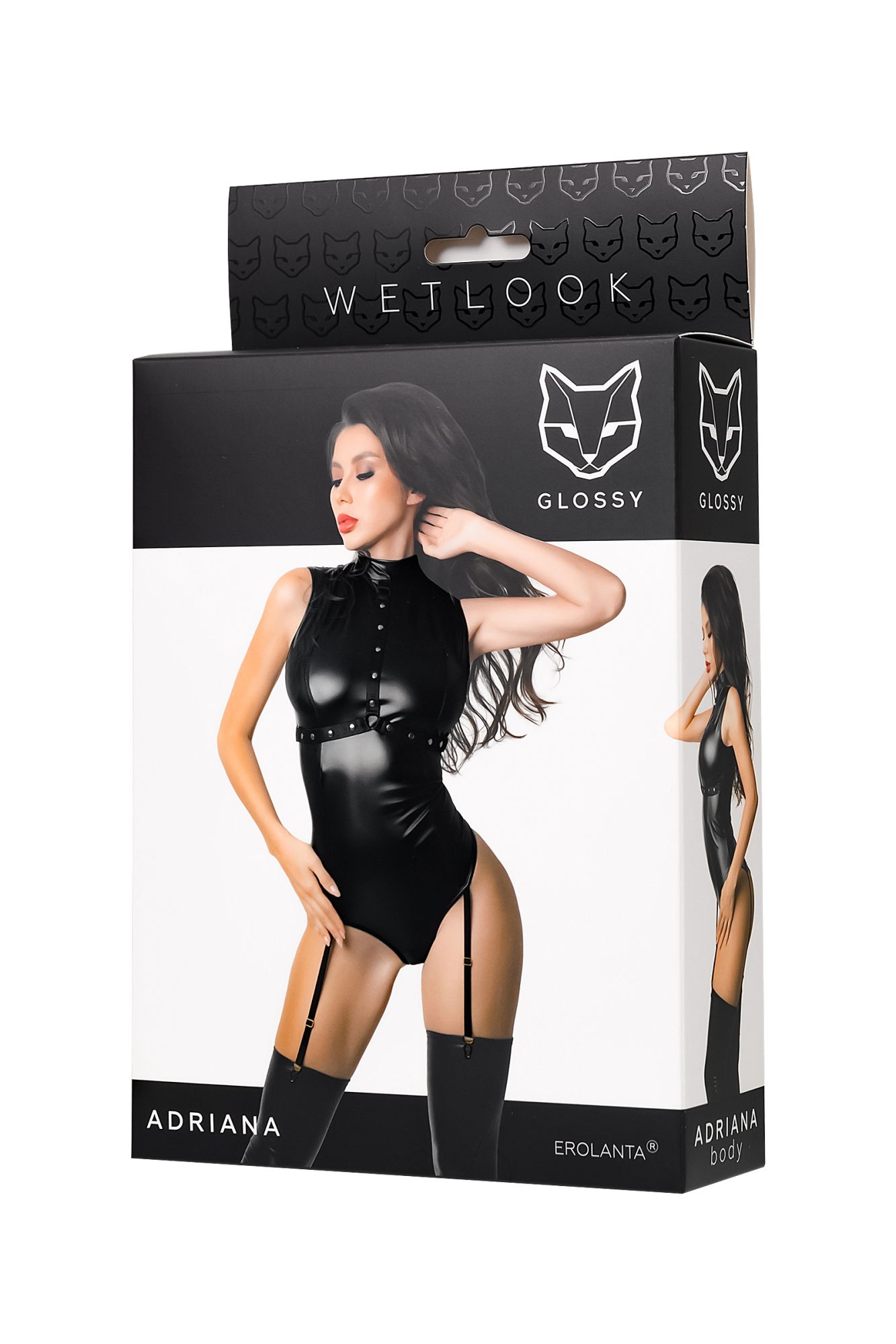Эротическое боди glossy adriana из материала wetlook, l в России