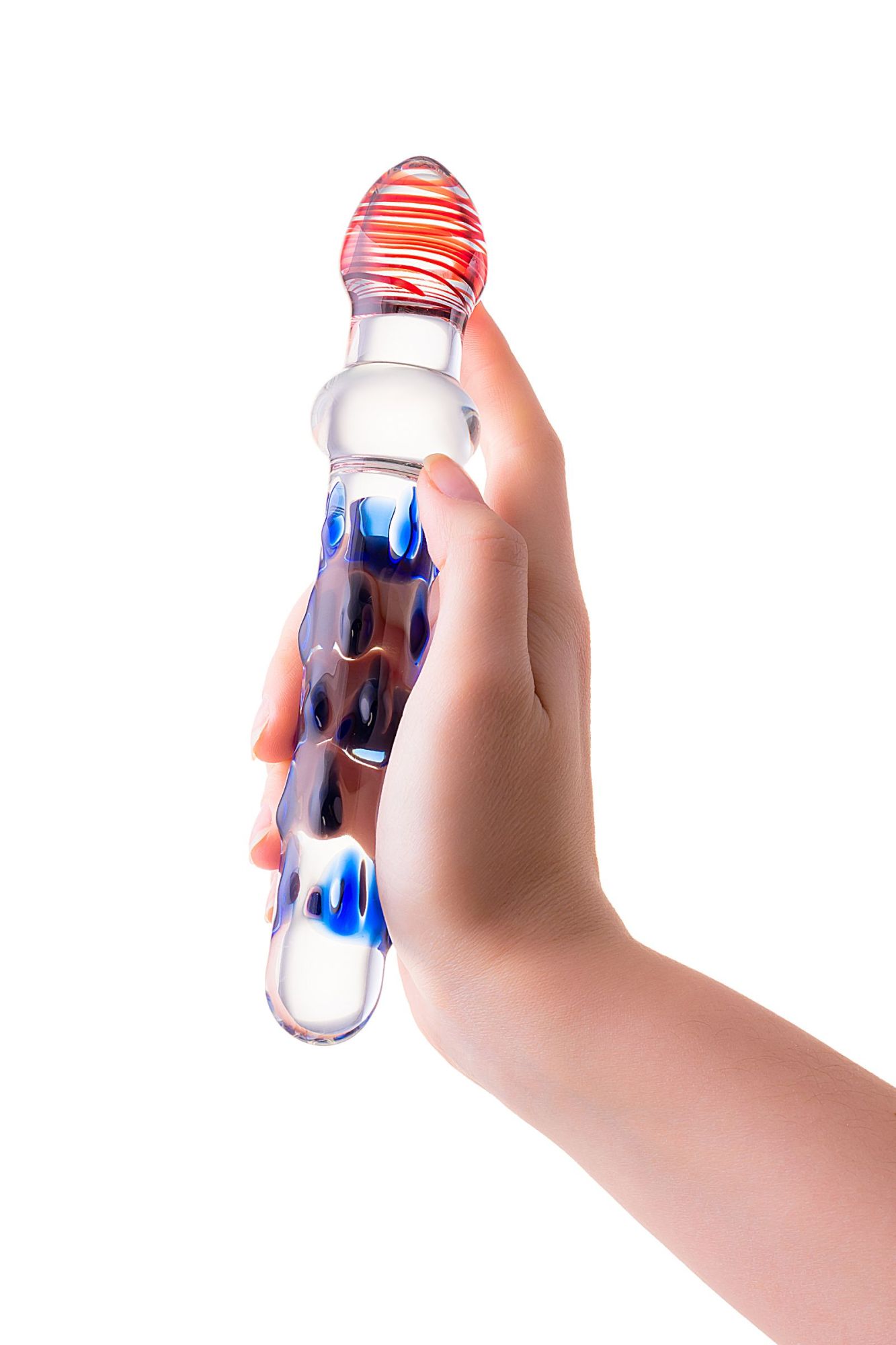 двусторонний фаллоимитатор sexus glass, стекло, прозрачный, 20 см в России