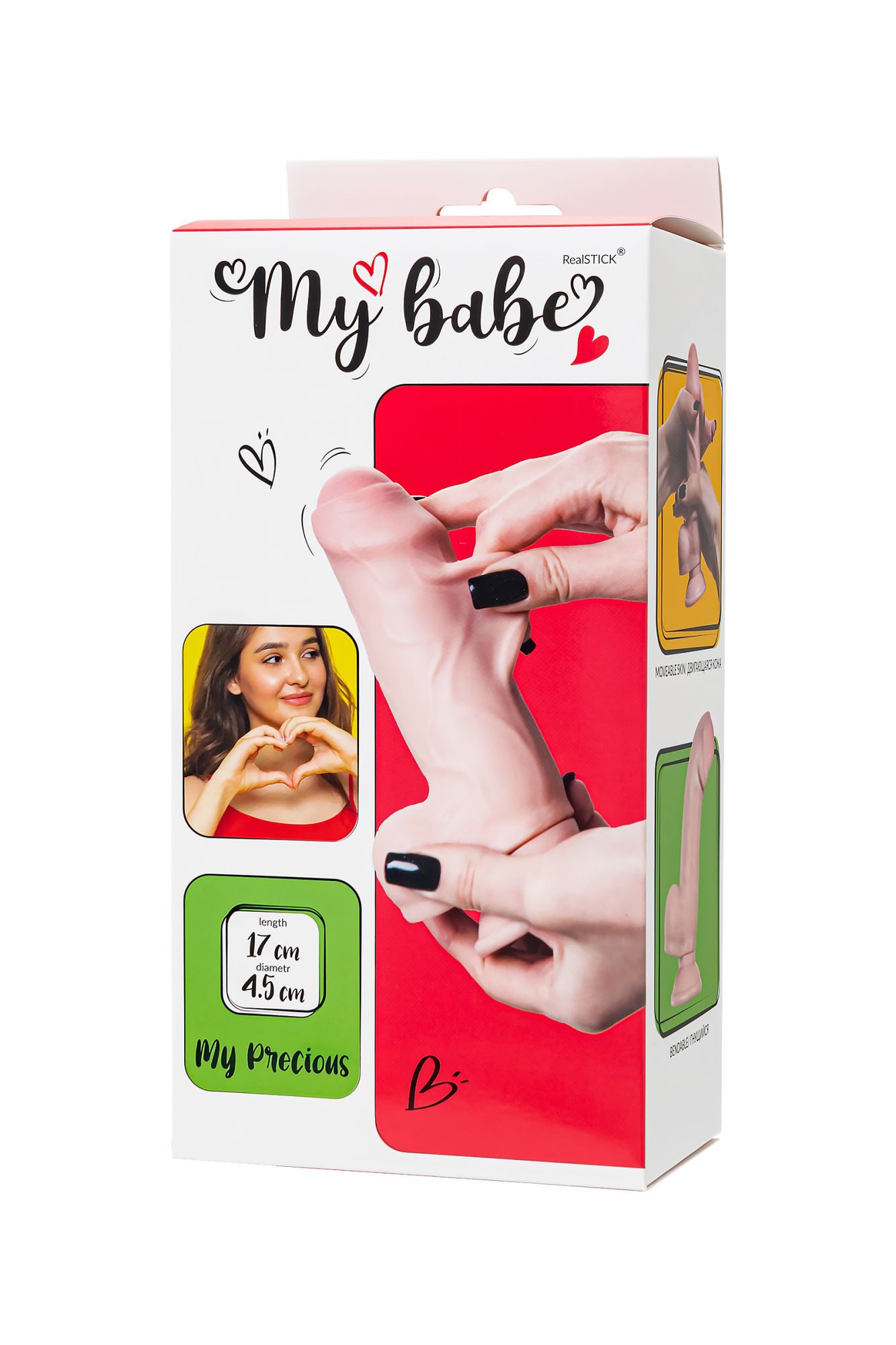 реалистичный фаллоимитатор my babe my precious,tpe, телесный, 17,5 см в России