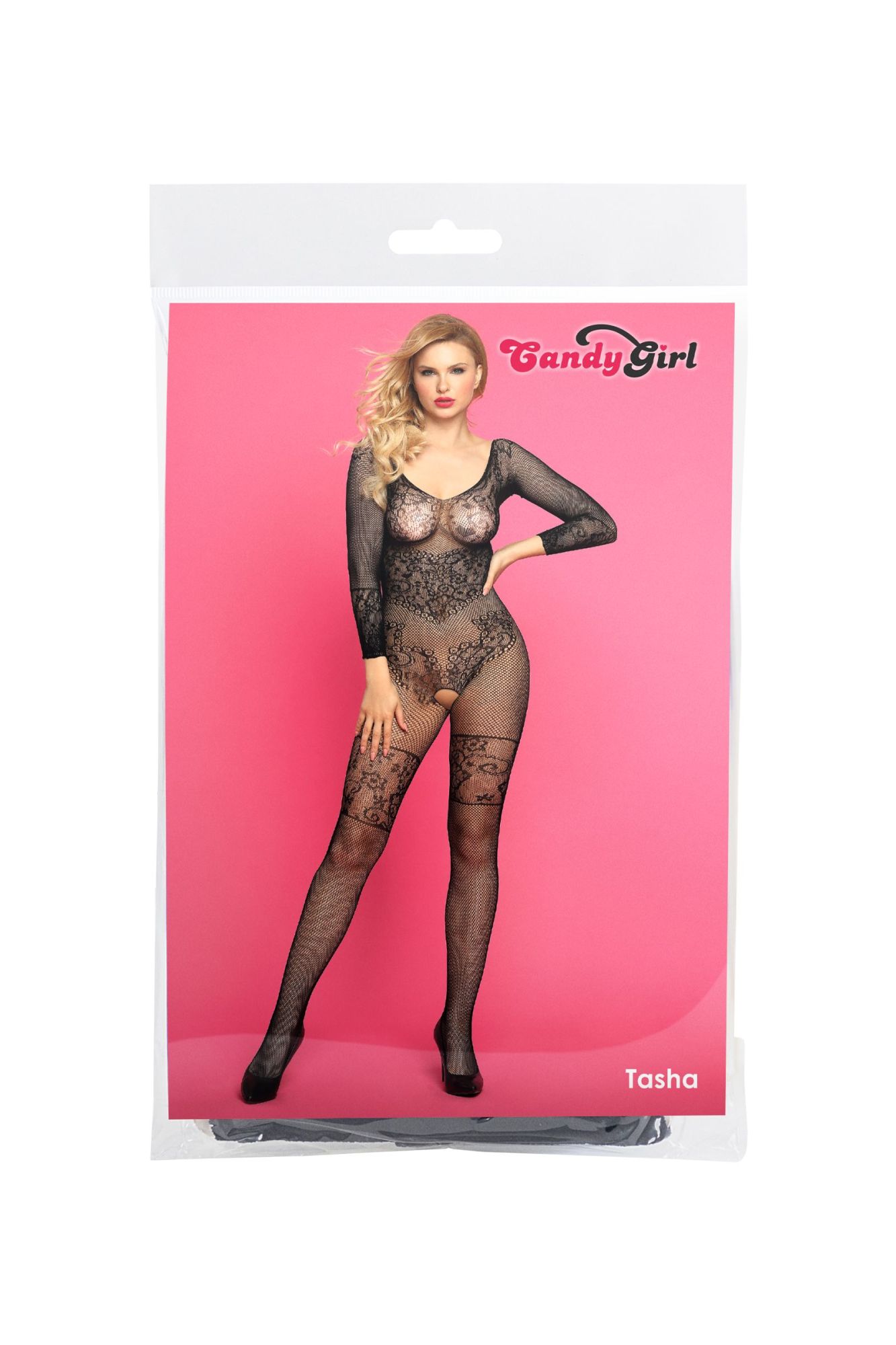 Эротическое костюм-сетка candy girl tasha, черный, os в России