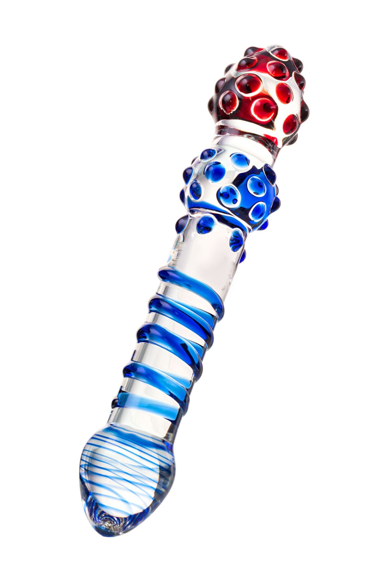 двусторонний фаллоимитатор sexus glass, стекло, прозрачный, 20,5 см в России